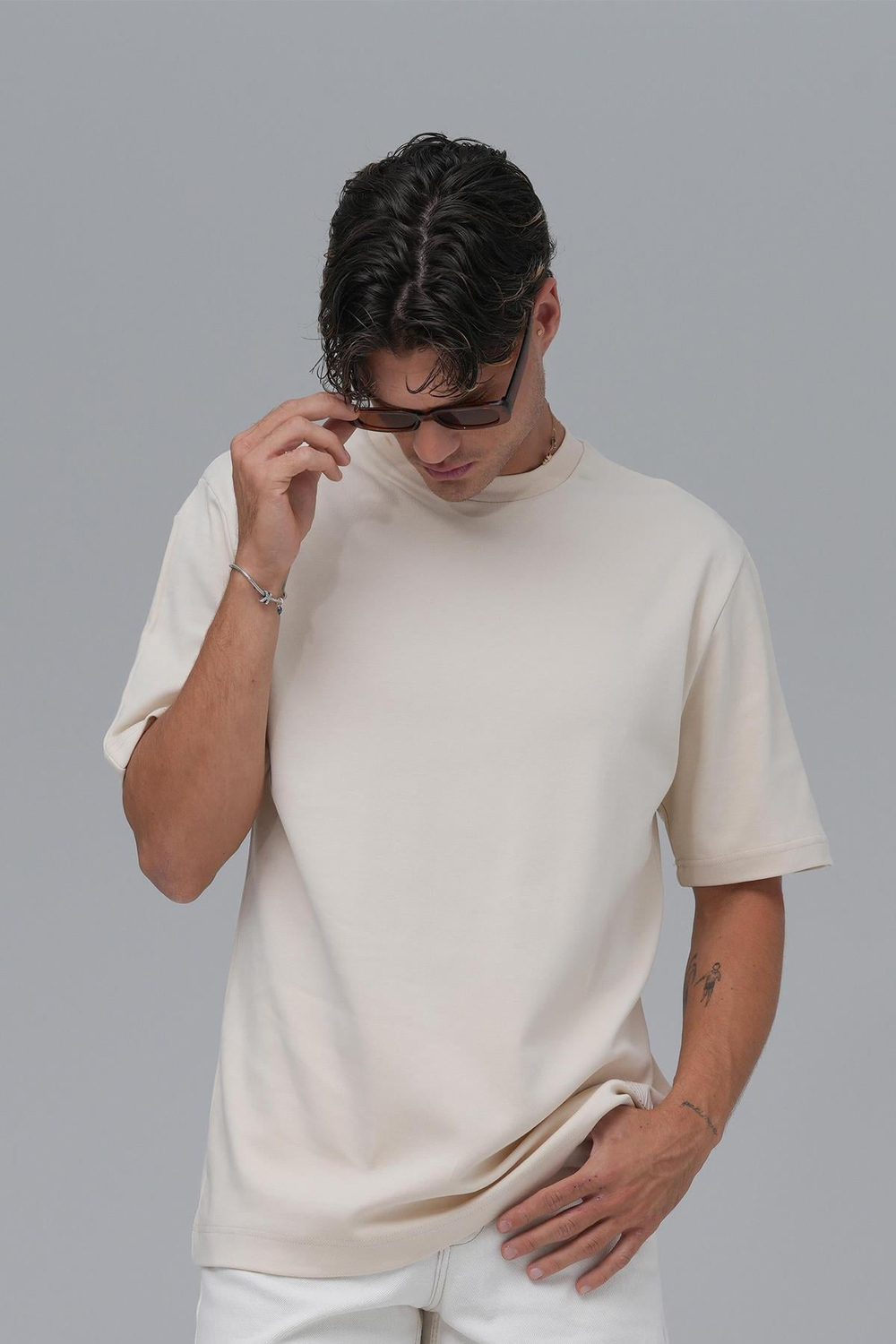 SAW Club Basic Regular Fit T-Shirt Stone
