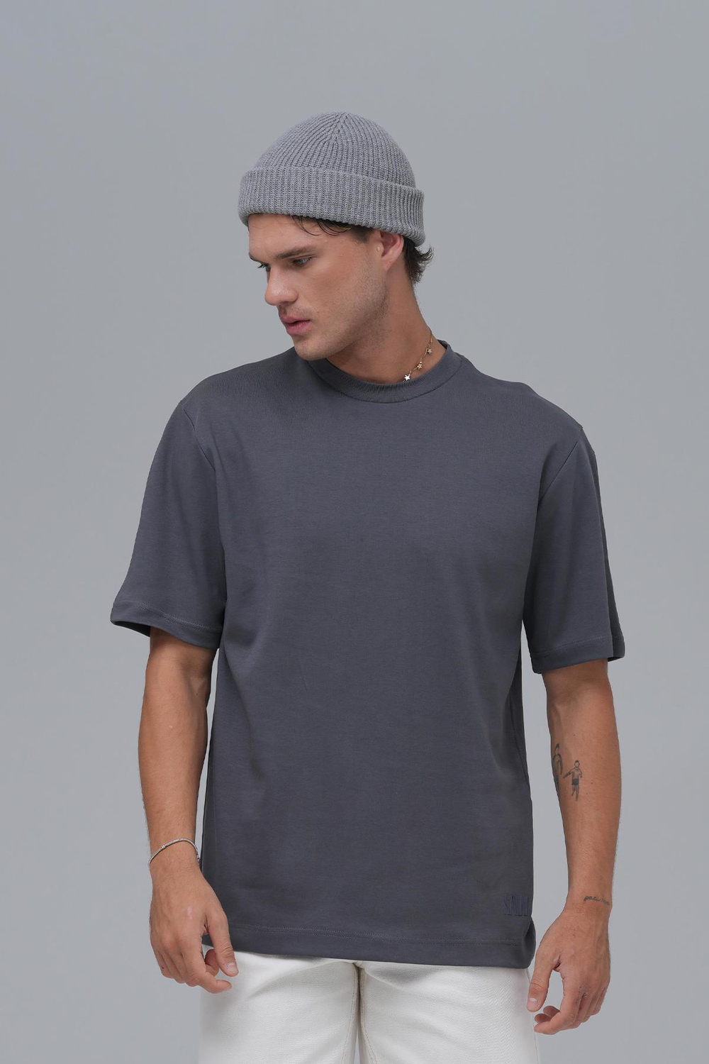 SAW Club Basic Regular Fit T-Shirt Charcoal