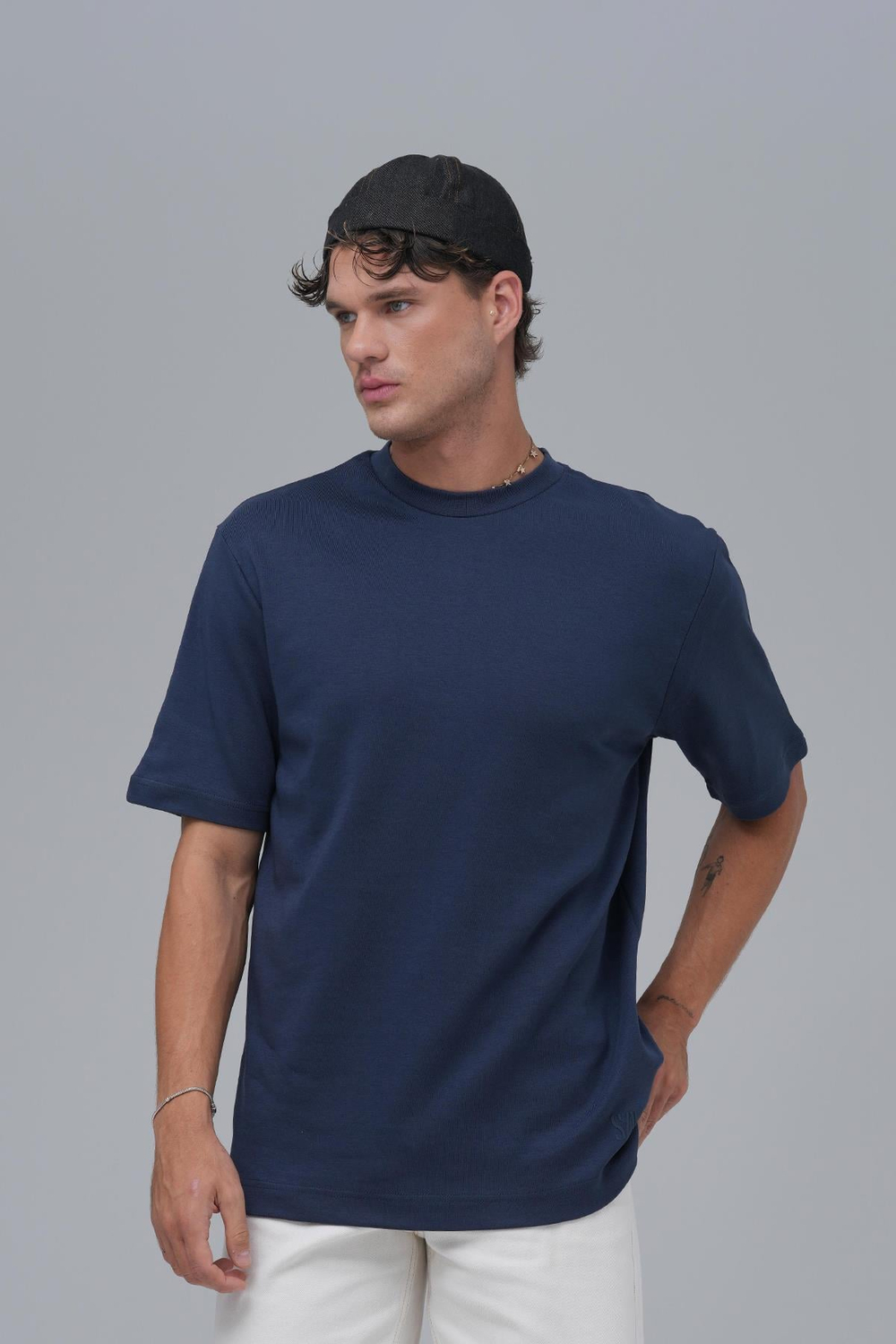 SAW Club Basic Regular Fit T-Shirt Navy