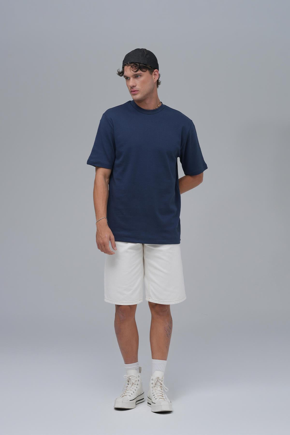 SAW Club Basic Regular Fit T-Shirt Navy