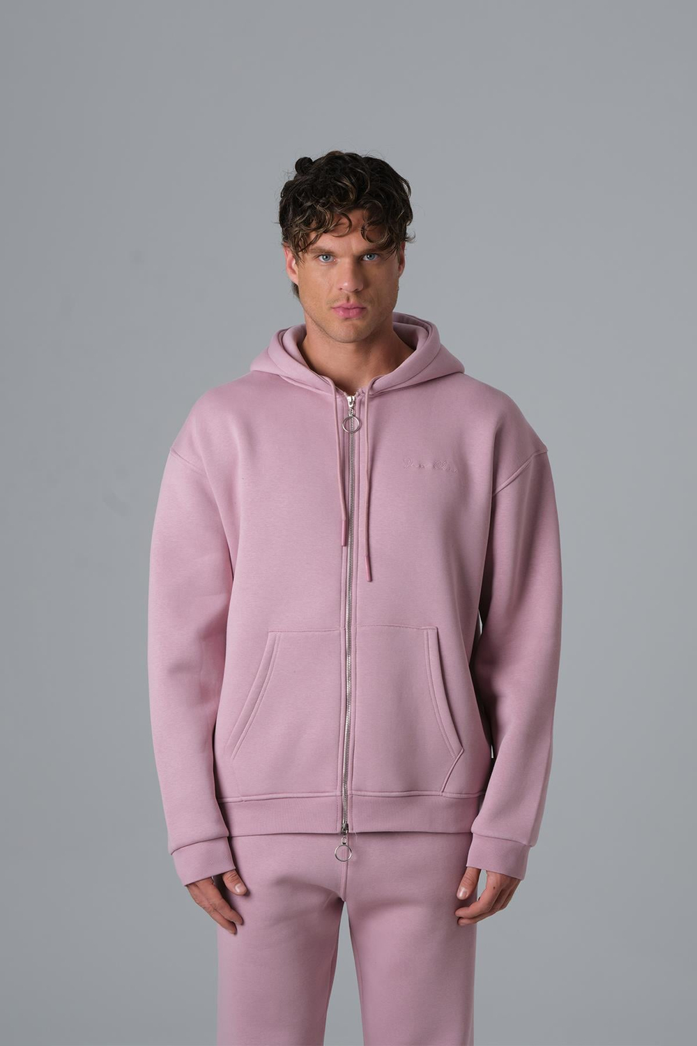 SAW Club Fermuarlı Sweatshirt Erkek Pembe