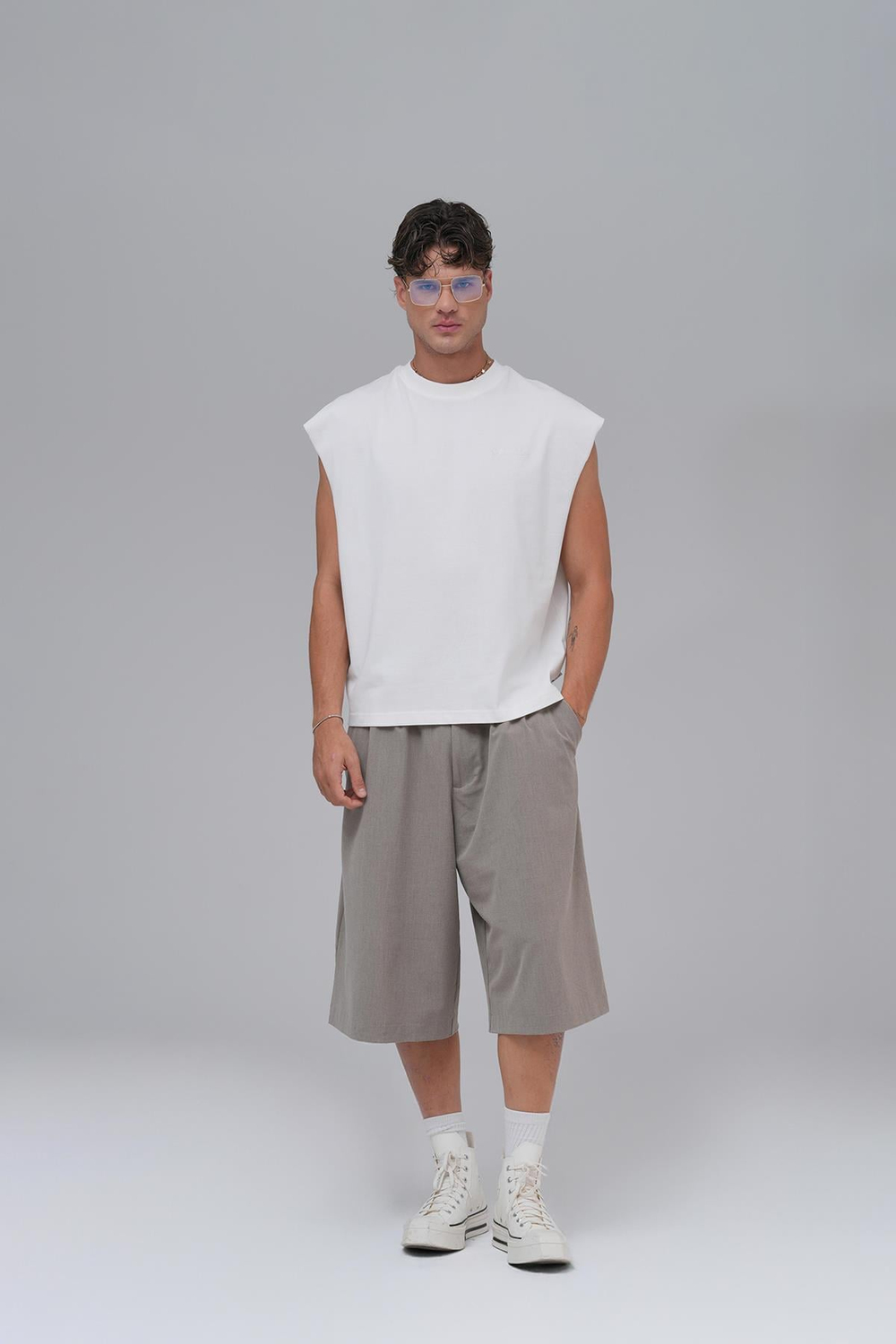 SAW Club Oversize Atlet Erkek Ekru