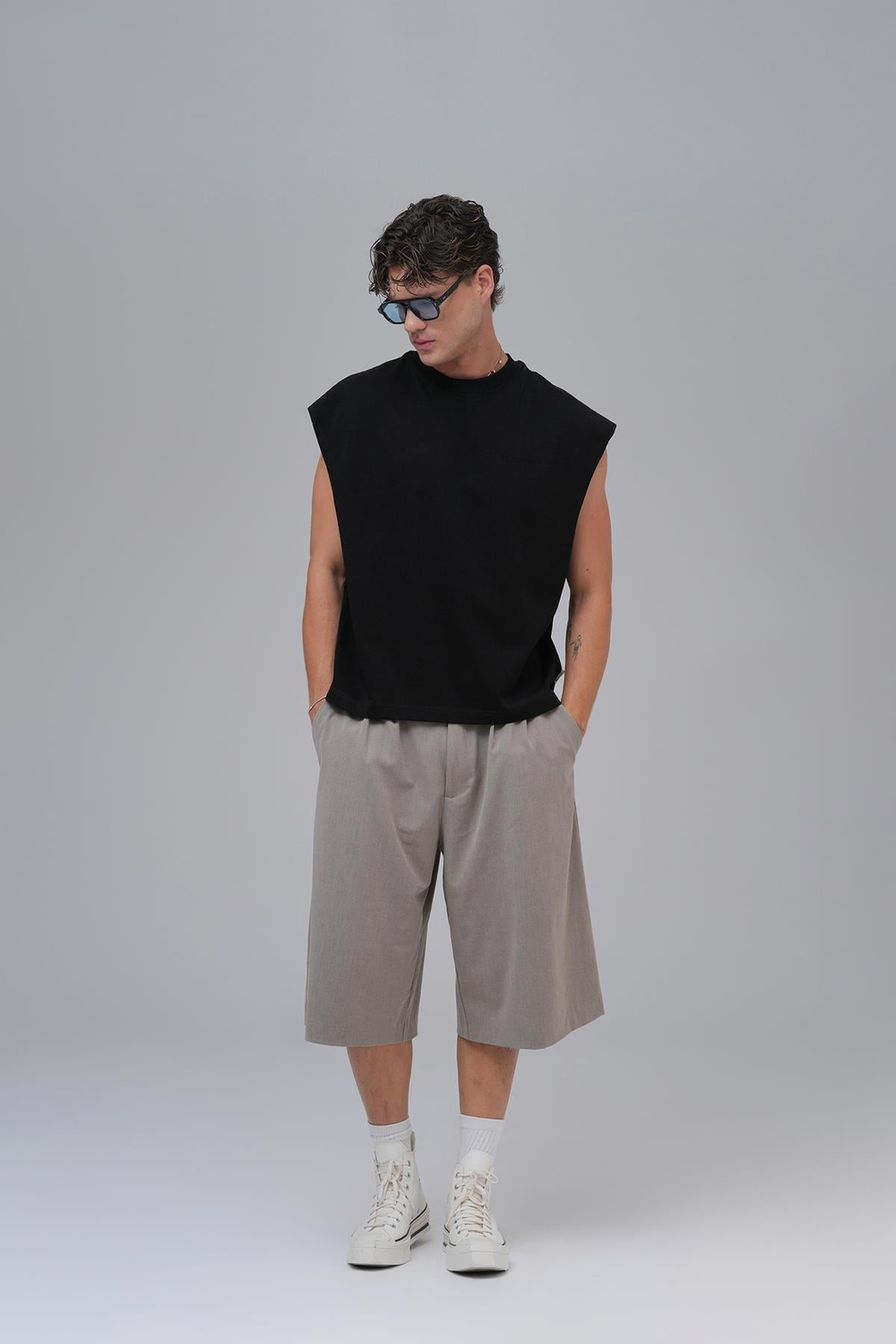 SAW Club Oversize Atlet Erkek Siyah