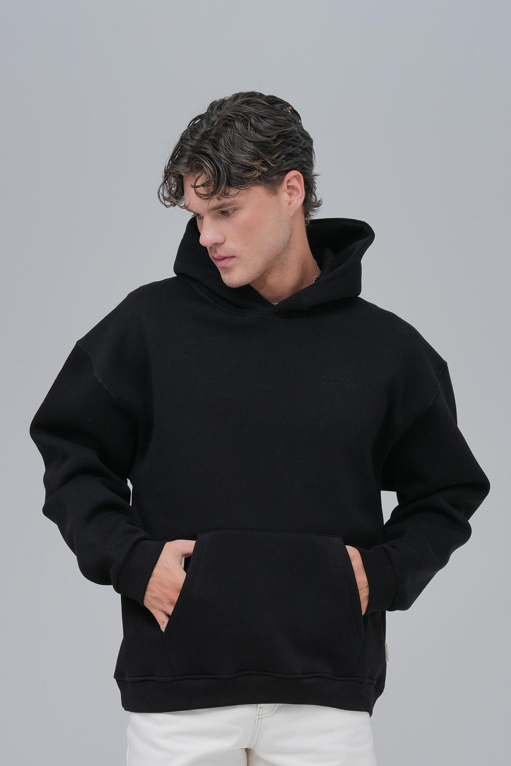 SAW Club Oversize Sweatshirt Erkek Siyah