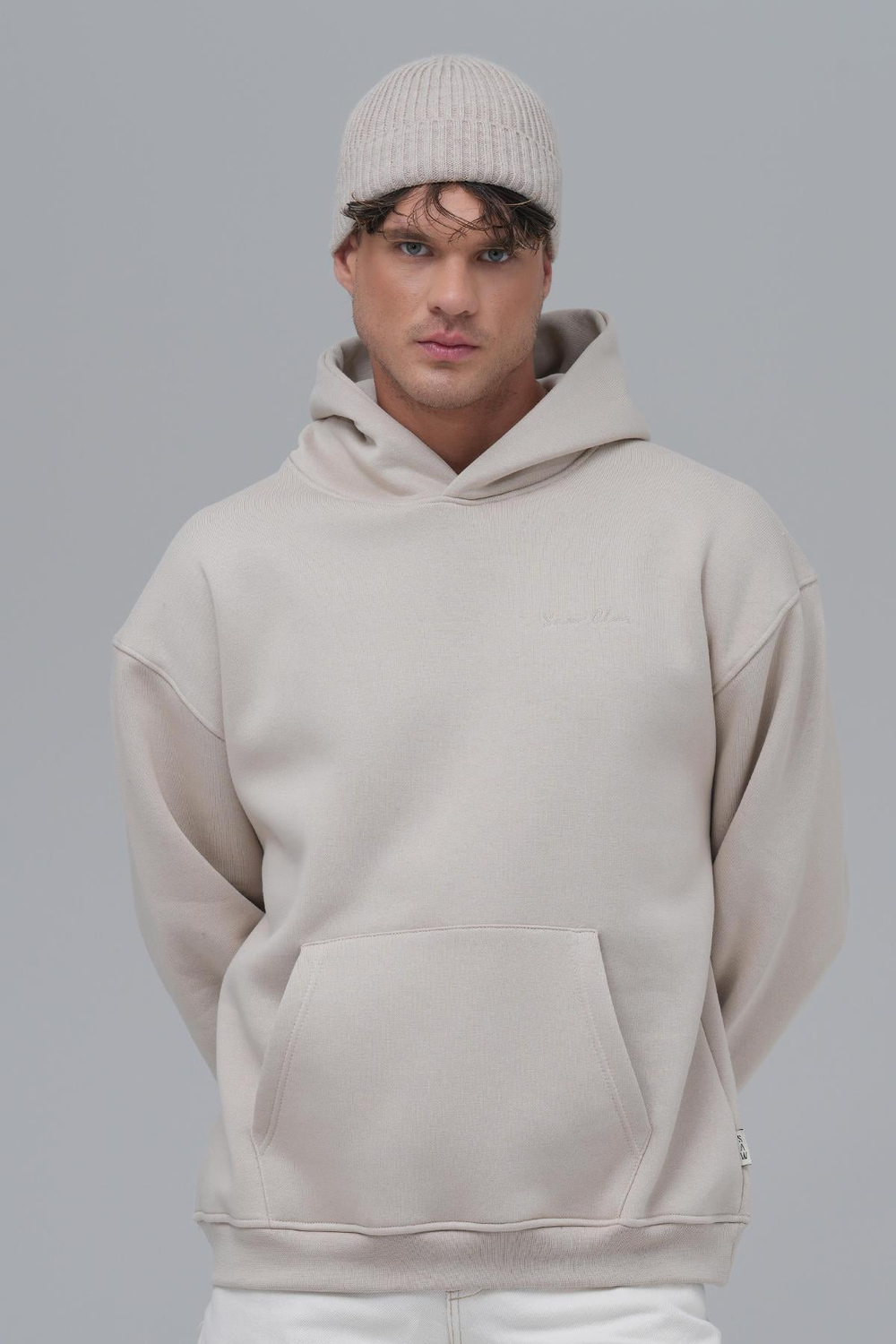 SAW Club Oversize Sweatshirt Erkek Stone