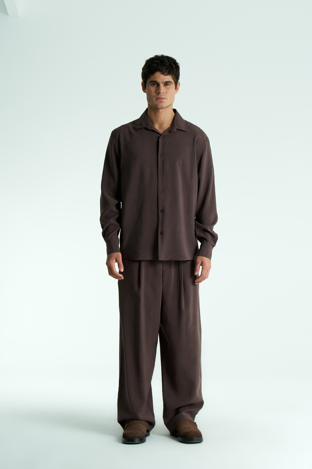 Sorell Relaxed Fit Erkek Pantolon Koyu Kahverengi