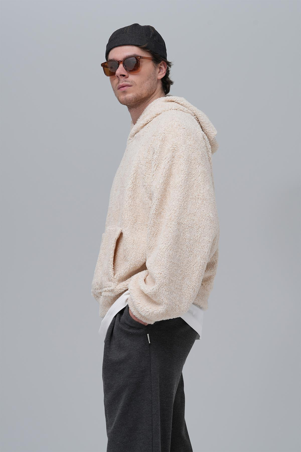 Soft Haven Oversize Welsoft Sweatshirt Erkek Açık Bej
