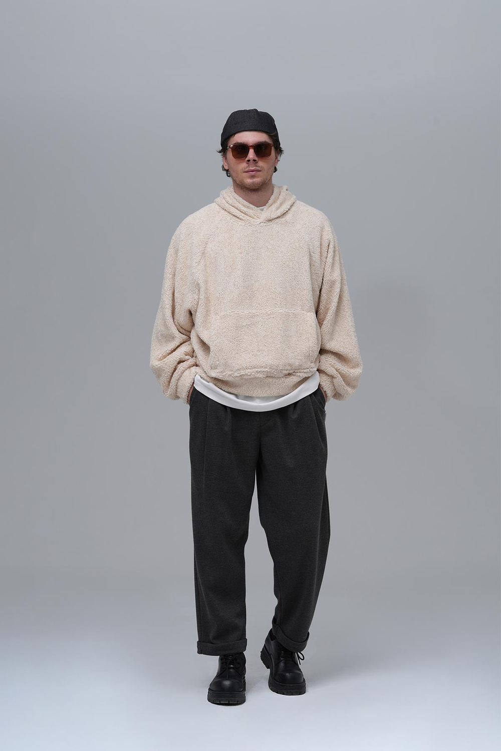 Soft Haven Oversize Welsoft Sweatshirt Erkek Açık Bej