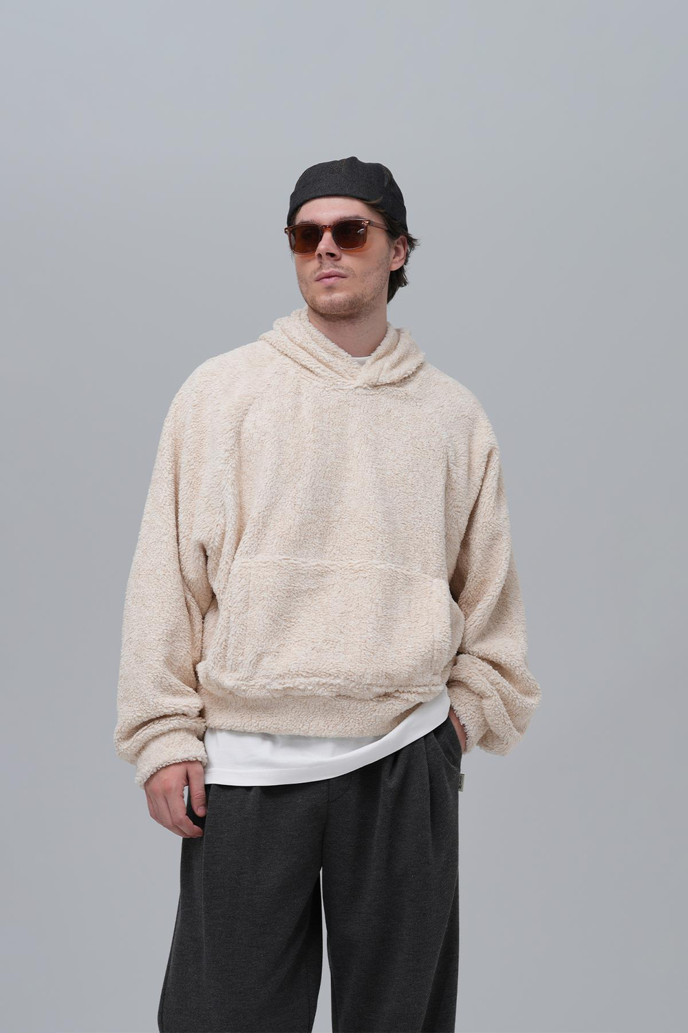 Soft Haven Oversize Welsoft Sweatshirt Erkek Açık Bej