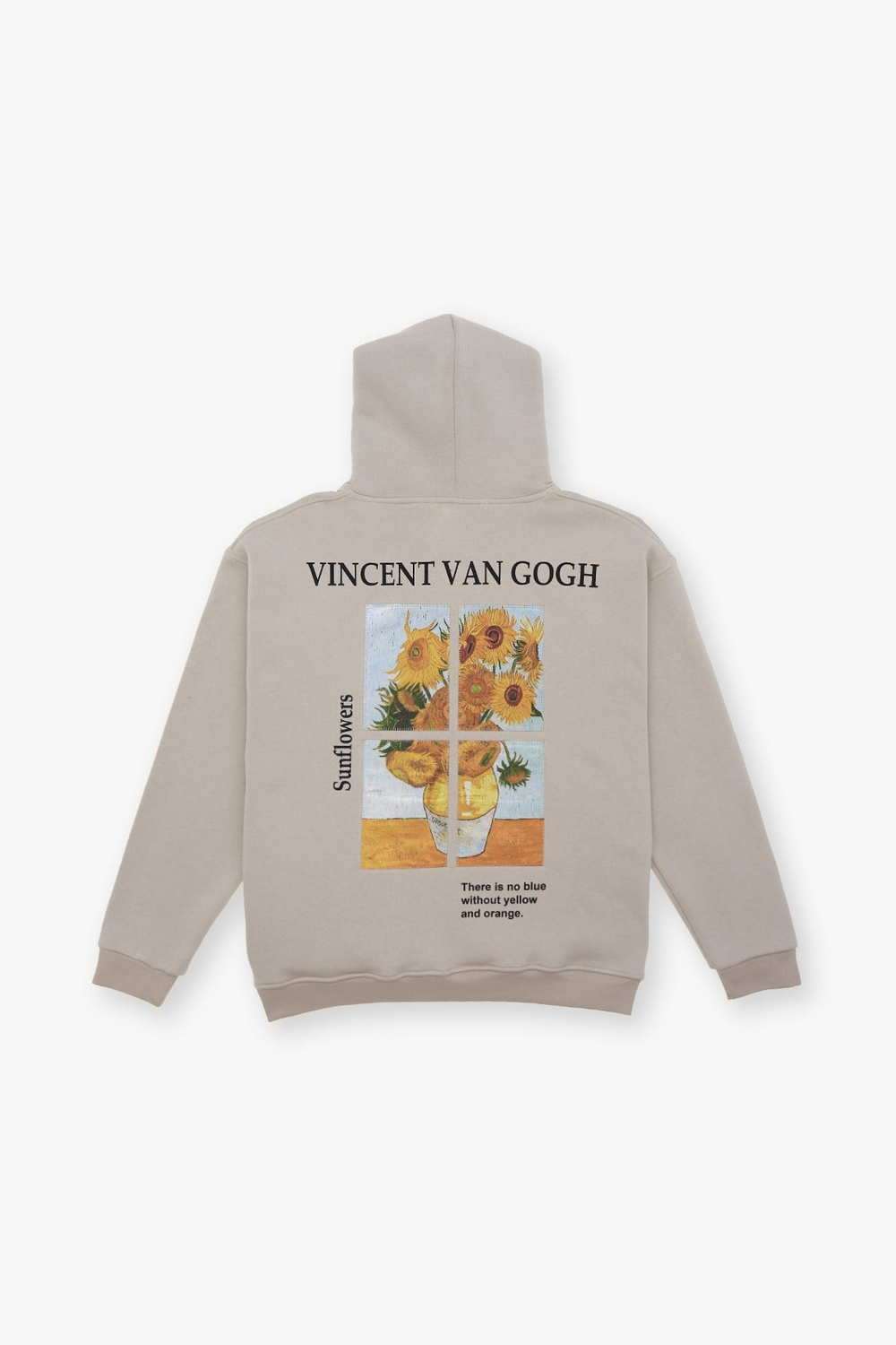 Sunflowers Vincent van Gogh Edition Oversize Sweatshirt Erkek Stone