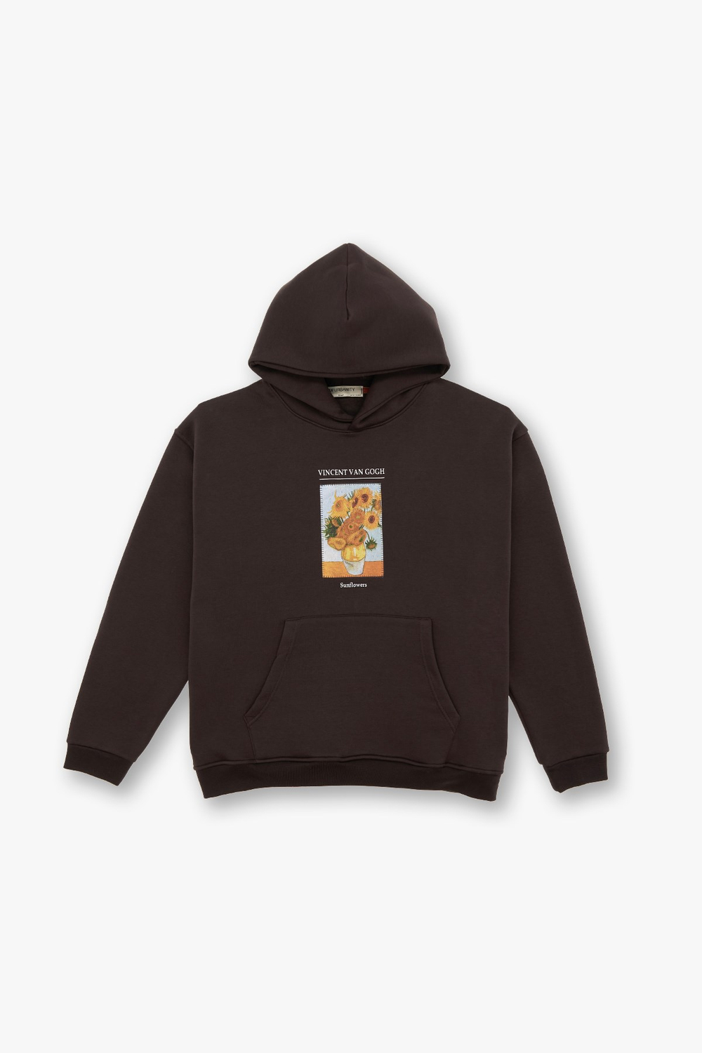 Sunflowers Vincent van Gogh Edition Oversize Sweatshirt Erkek Kahverengi
