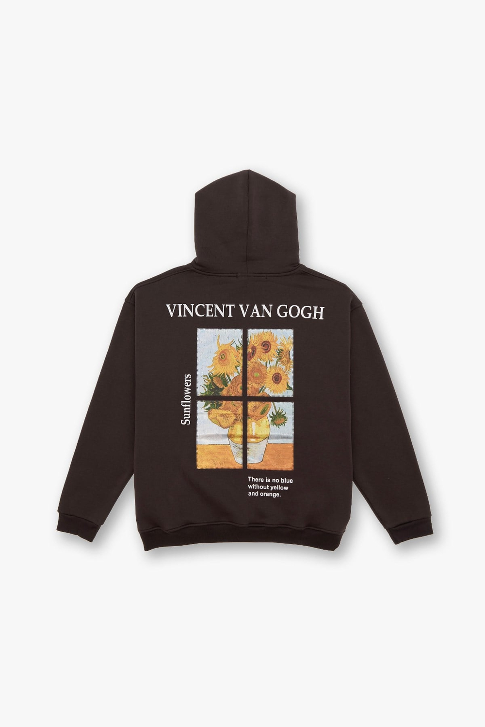 Sunflowers Vincent van Gogh Edition Oversize Sweatshirt Erkek Kahverengi