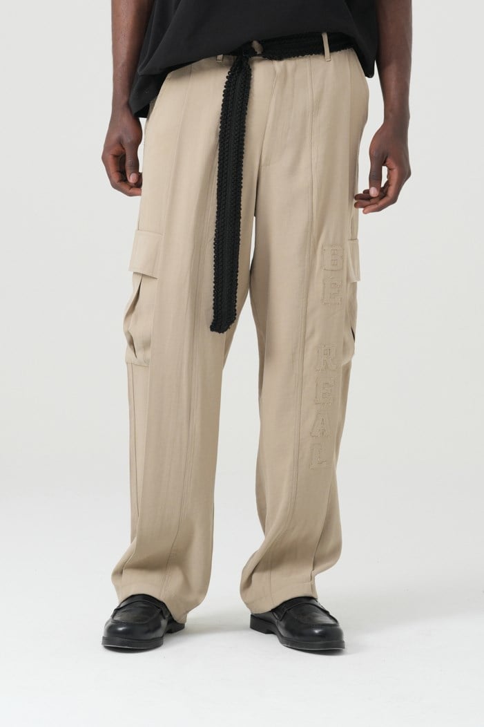 Surreal Cargo Oversize Erkek Pantolon Bej