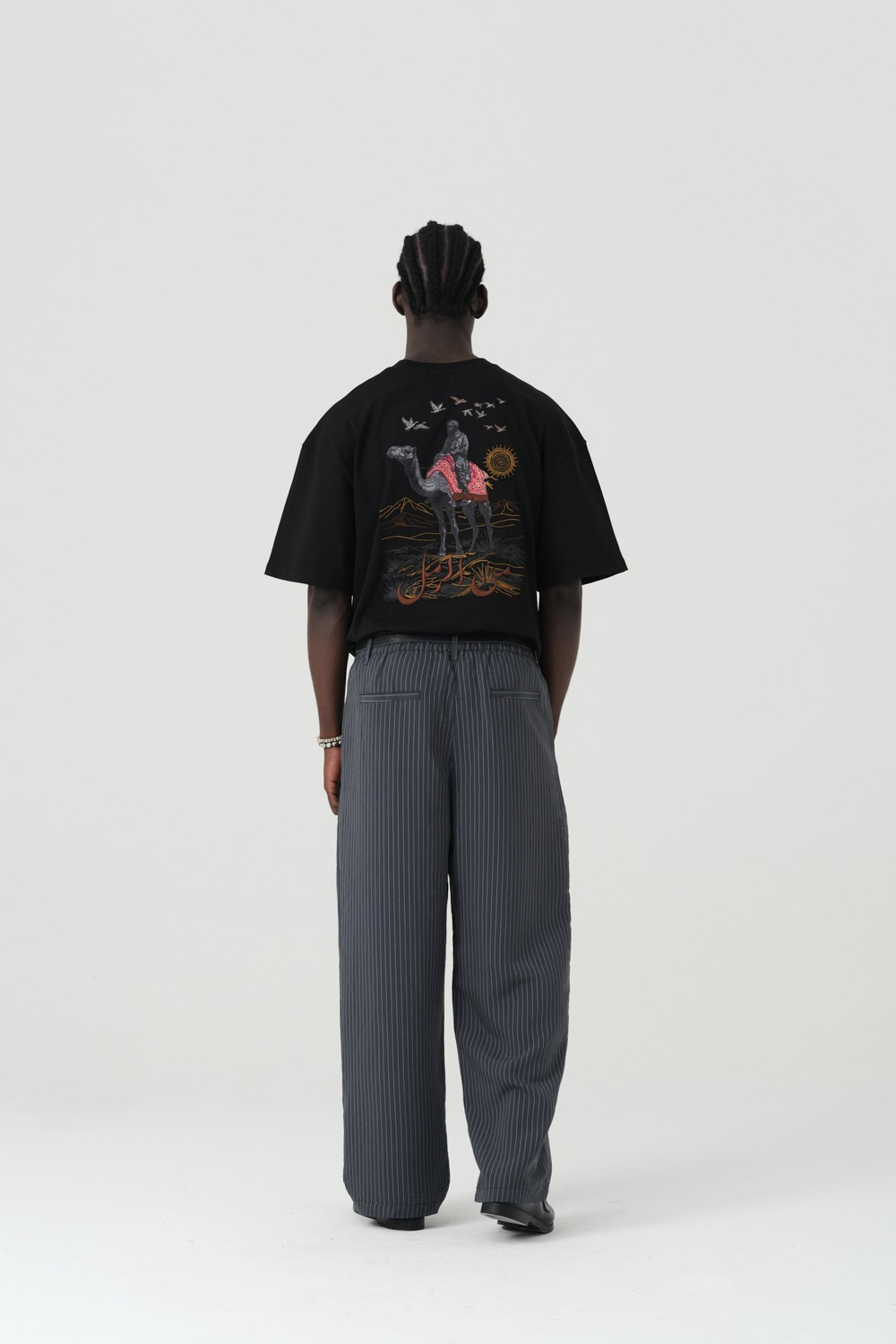 Tailor Stripe Relaxed Fit Erkek Pantolon Lacivert