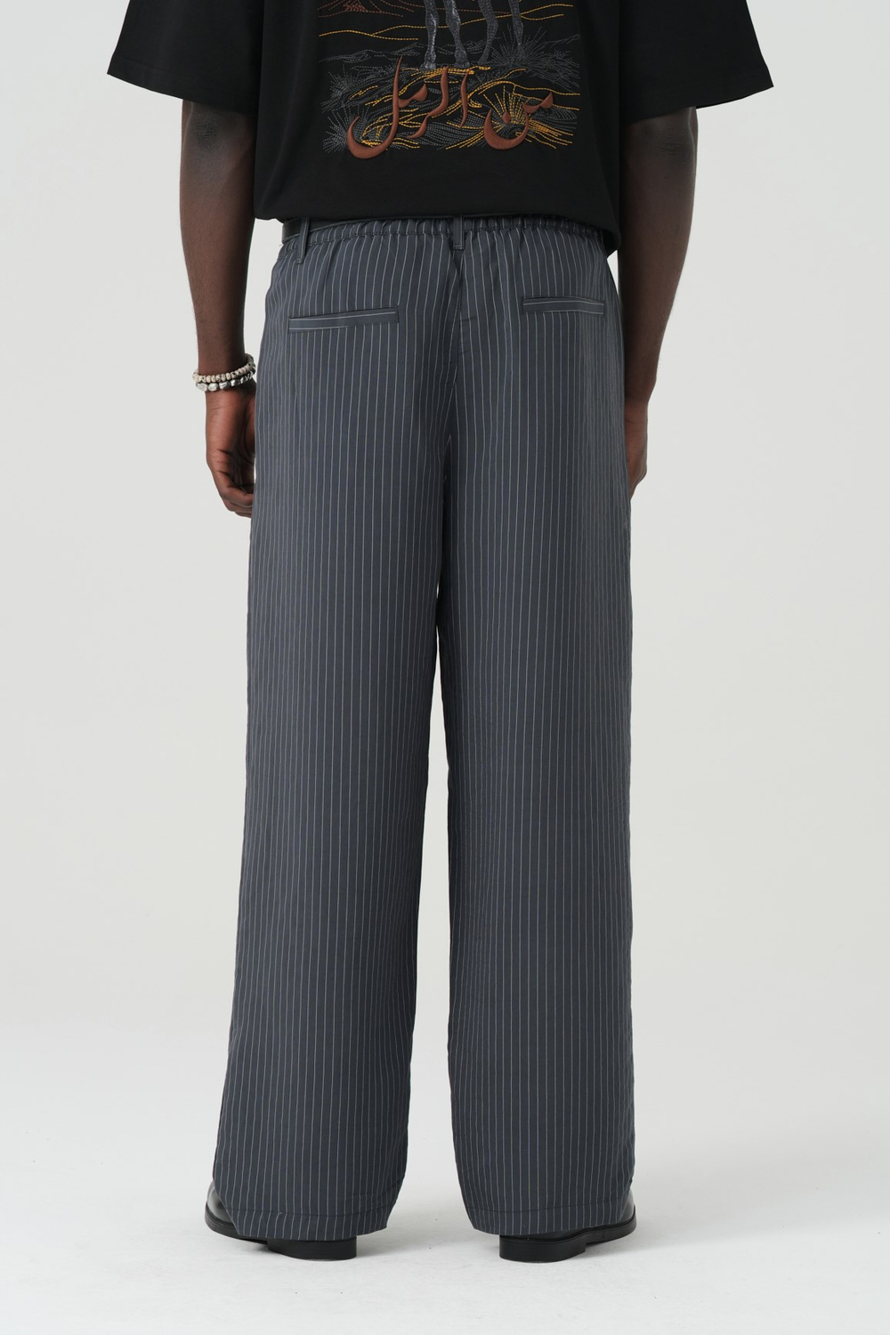 Tailor Stripe Relaxed Fit Erkek Pantolon Lacivert