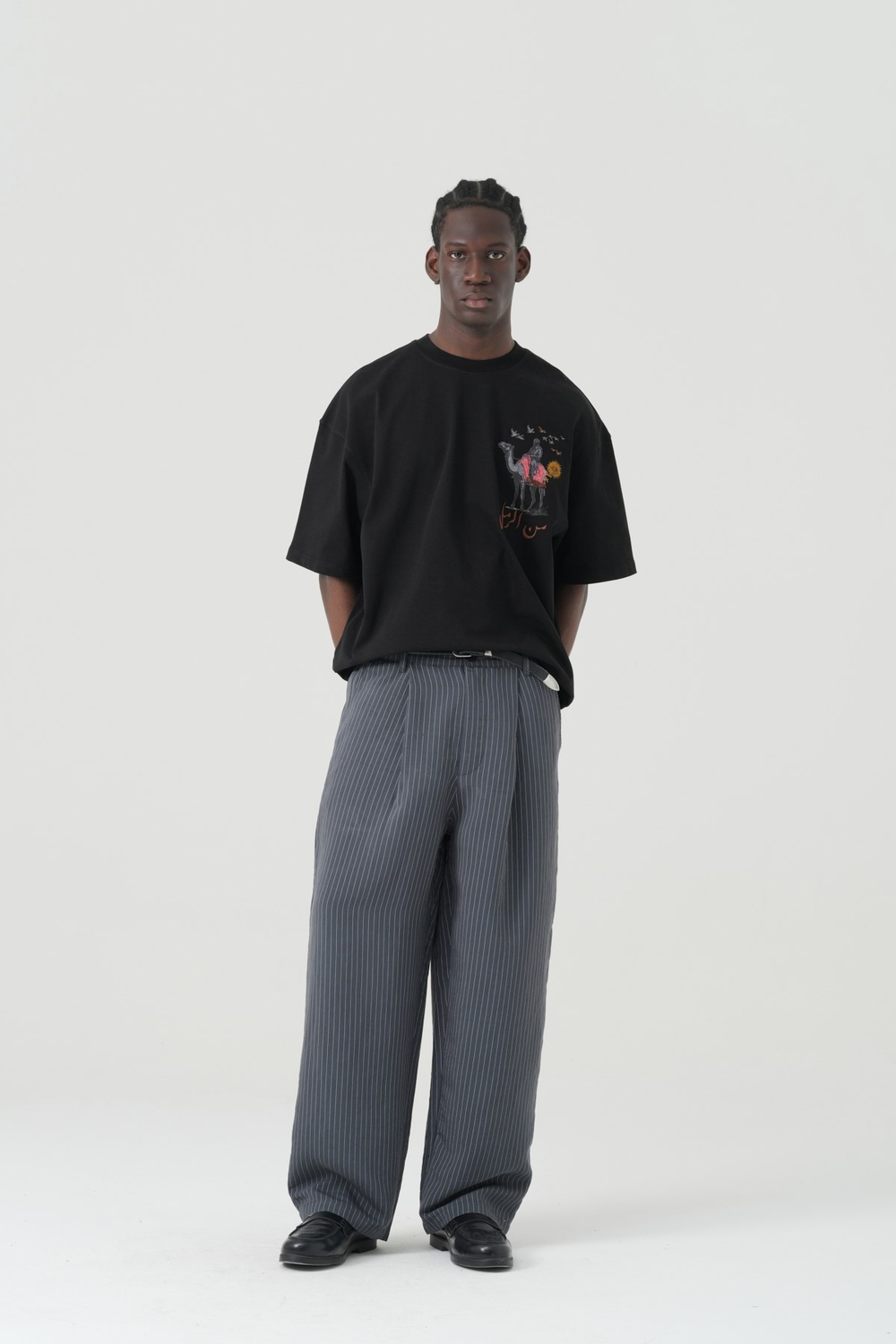 Tailor Stripe Relaxed Fit Erkek Pantolon Lacivert