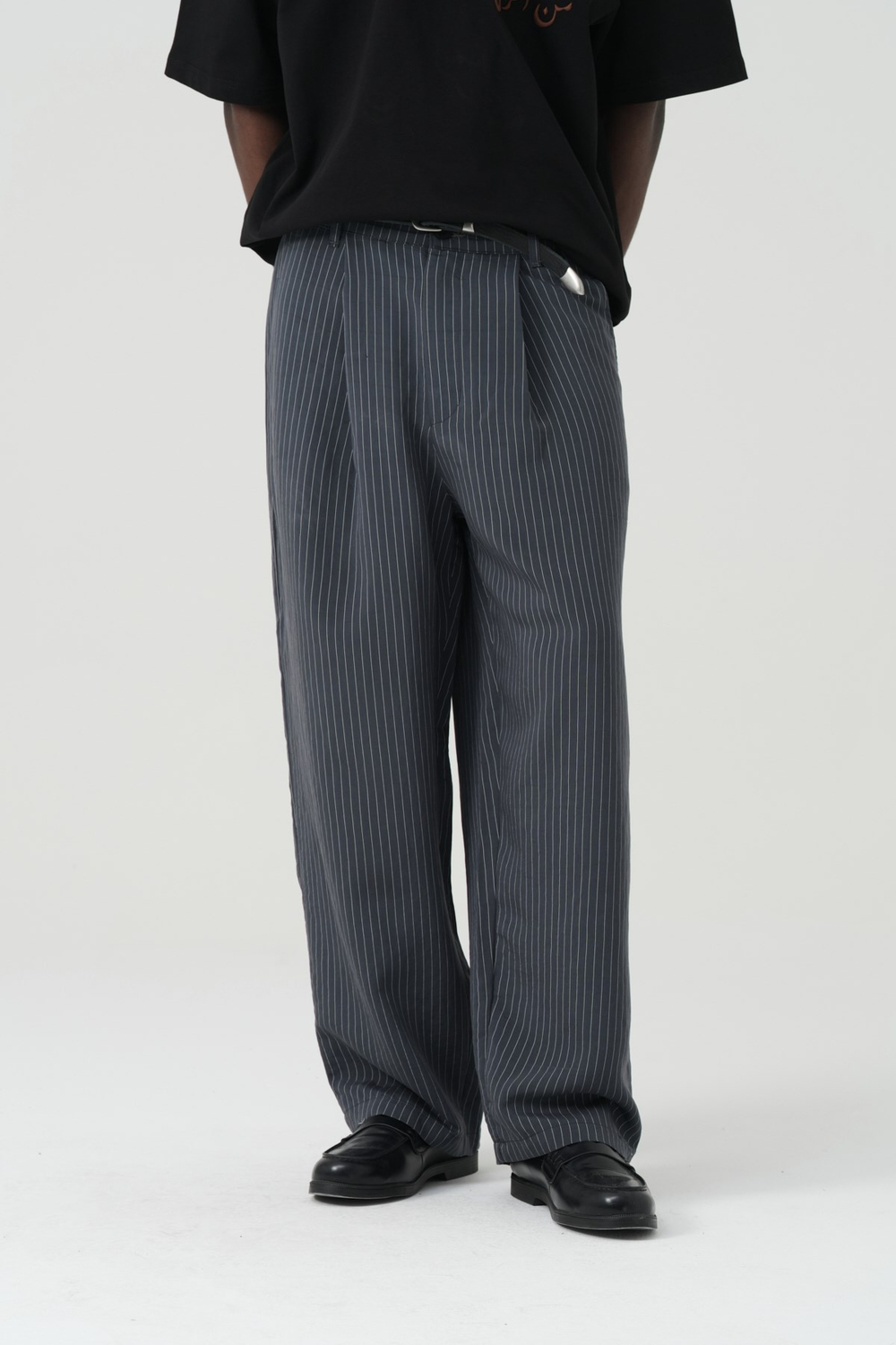 Tailor Stripe Relaxed Fit Erkek Pantolon Lacivert