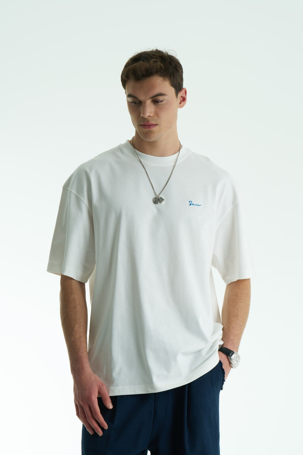 Tapestry Frame Oversized T-Shirt Off White