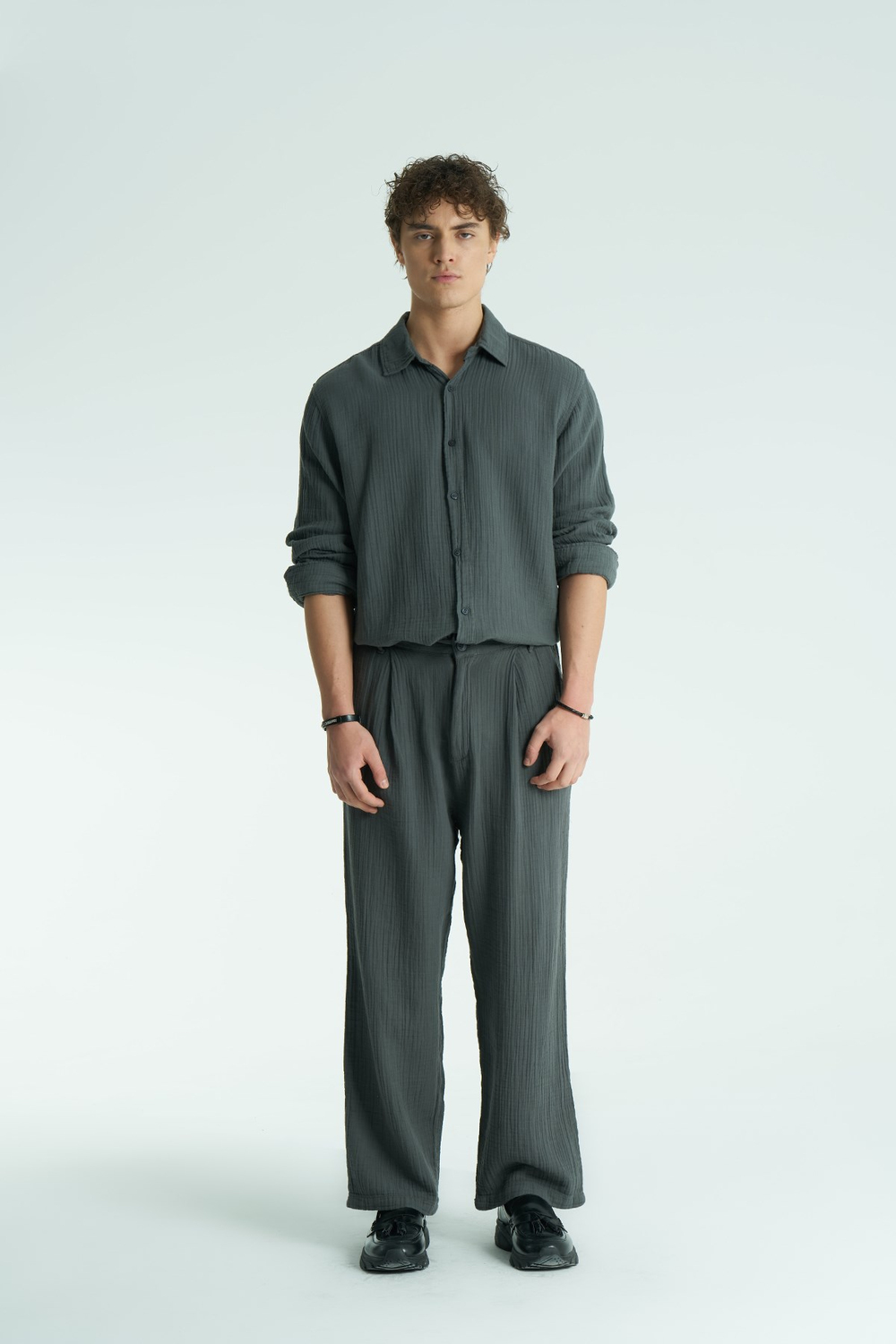 Texton Relaxed Fit Erkek Pantolon Gri