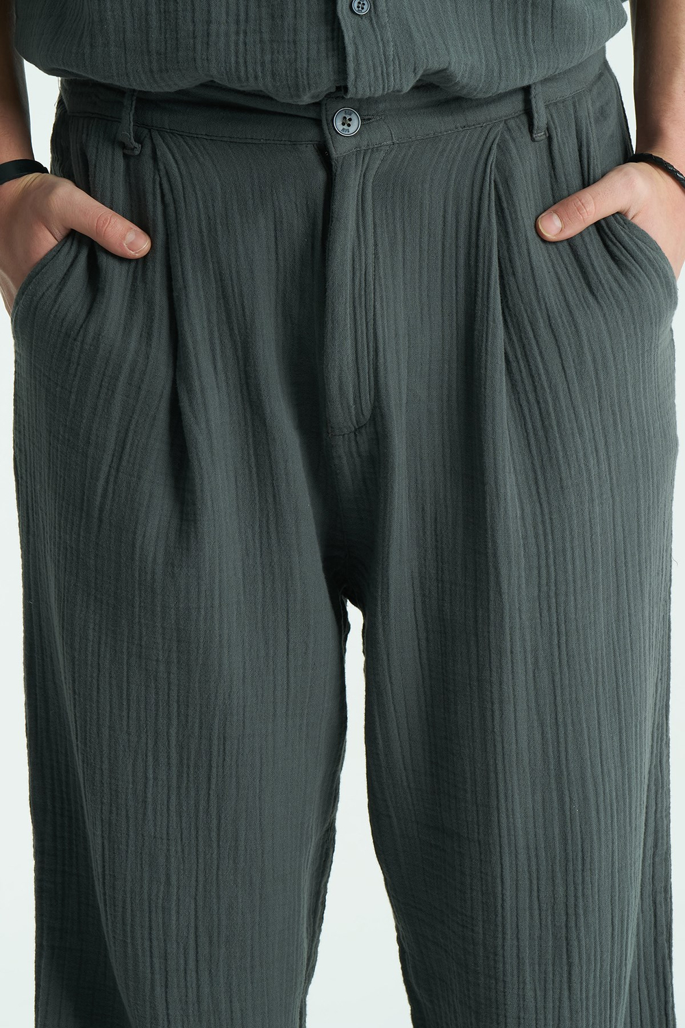 Texton Relaxed Fit Erkek Pantolon Gri