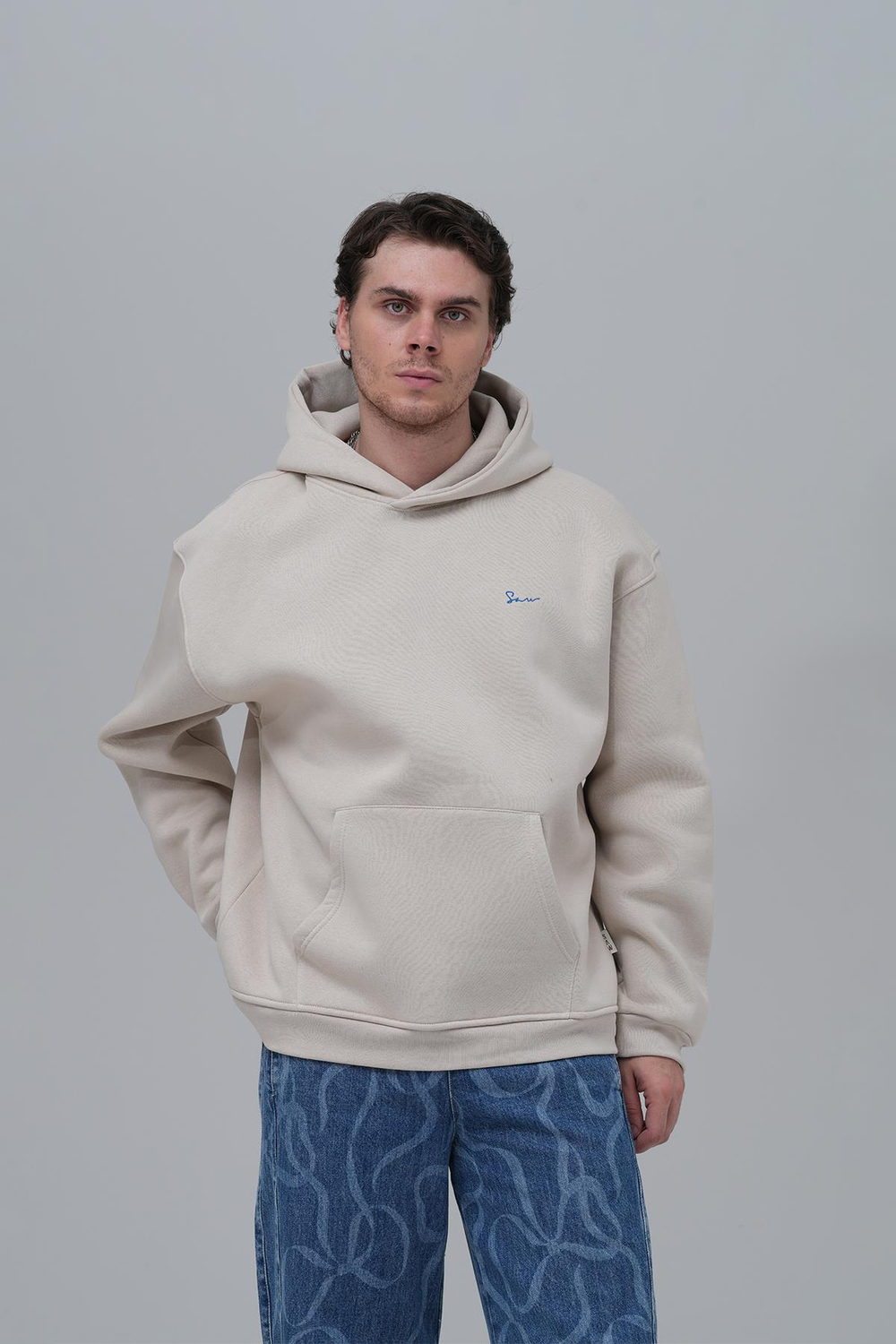 The Story of Layers Oversize Sweatshirt Erkek Stone