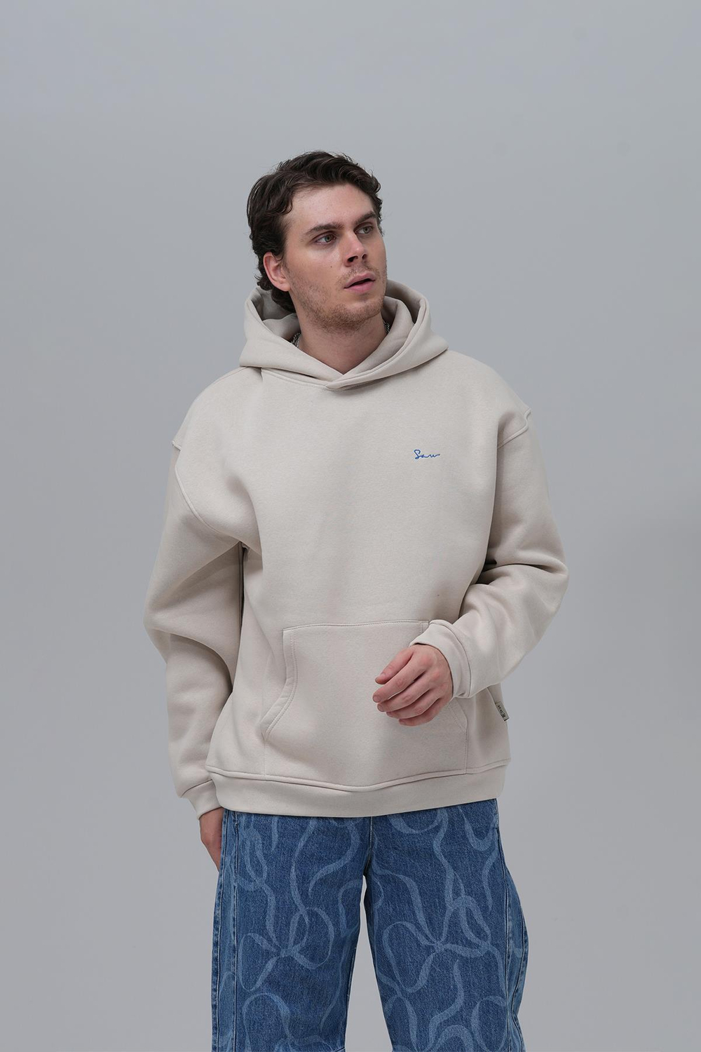 The Story of Layers Oversize Sweatshirt Erkek Stone