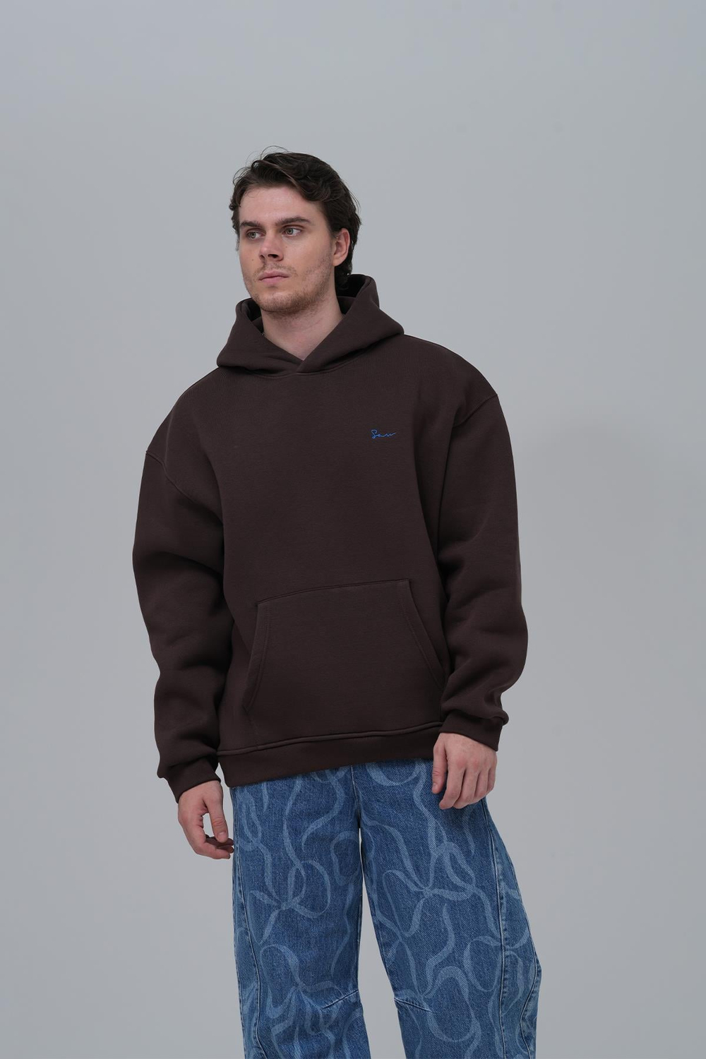 The Story Of Layers Oversized Sweatshirt Brown