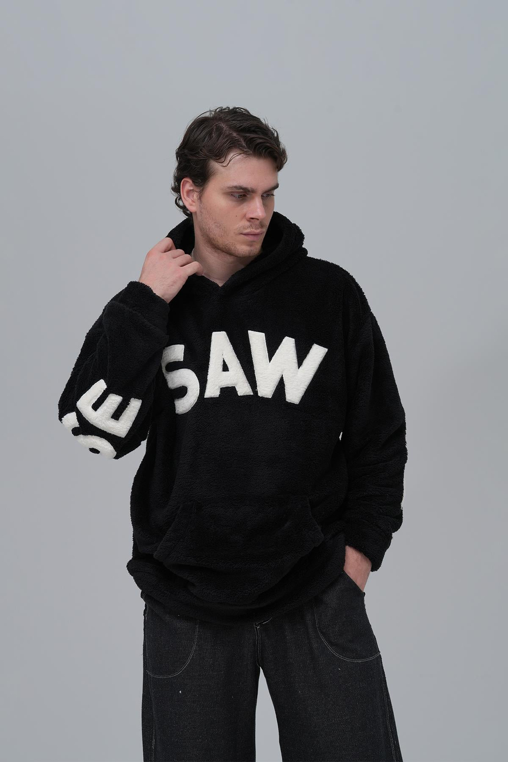 Time Of Choose Oversized Welsoft Sweatshirt Black