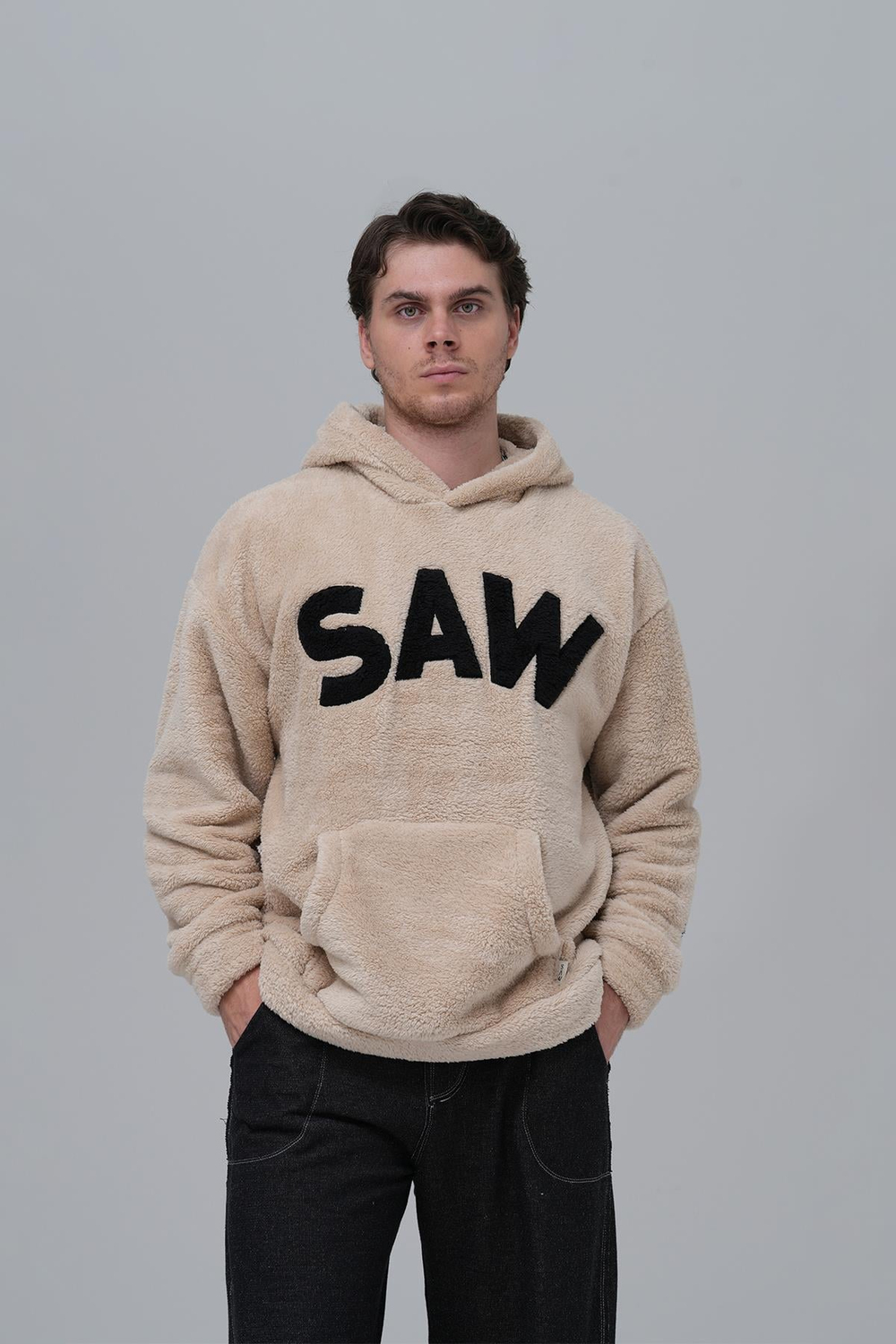 Time Of Choose Oversized Welsoft Sweatshirt Light Beige