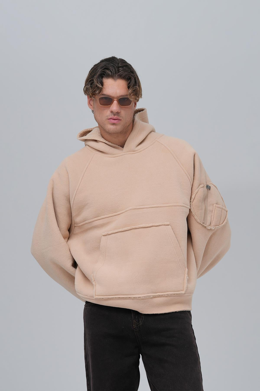 Urban Shield Oversize Welsoft Sweatshirt Erkek Bej