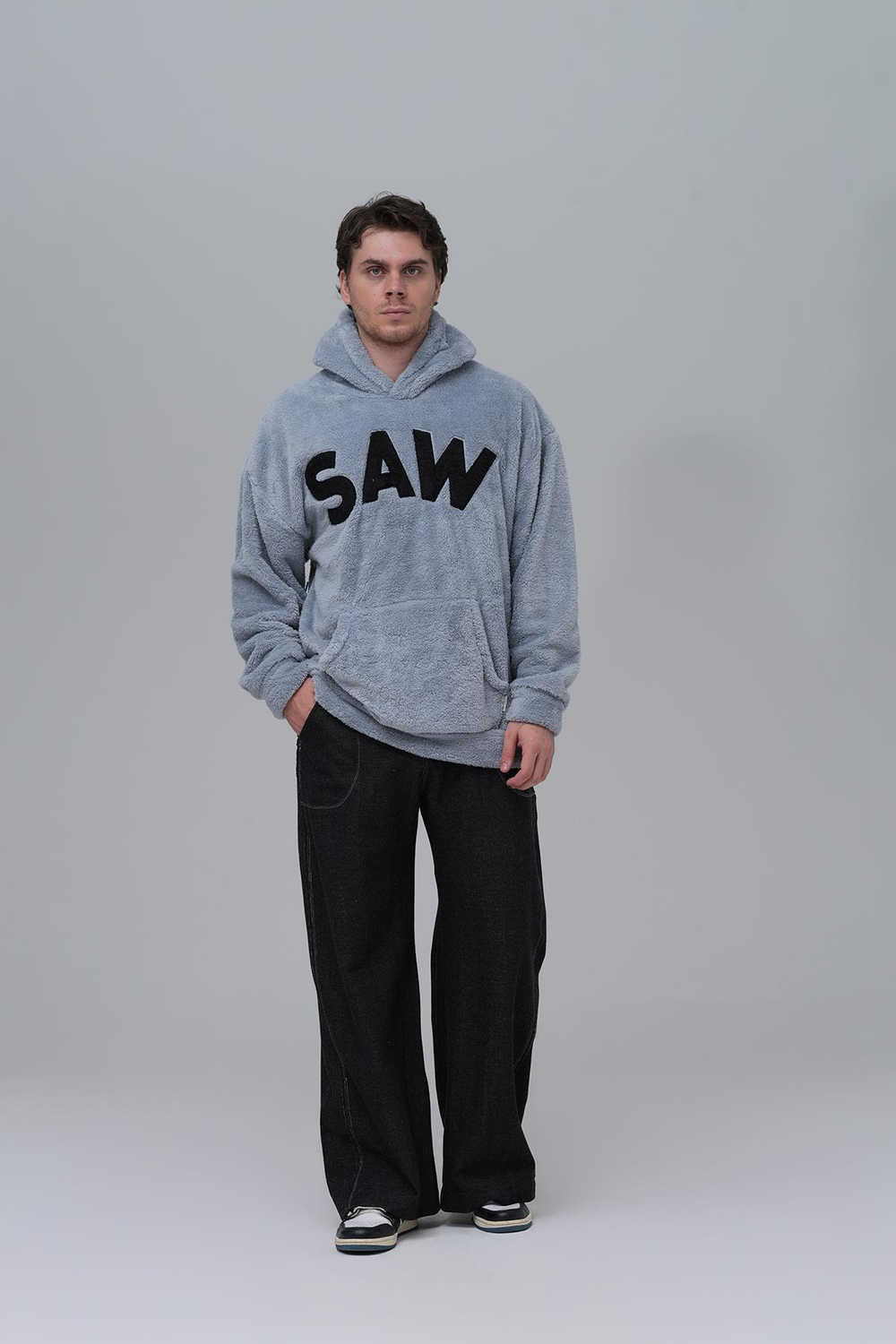 Time Of Choose Oversize Welsoft Sweatshirt Erkek Gri