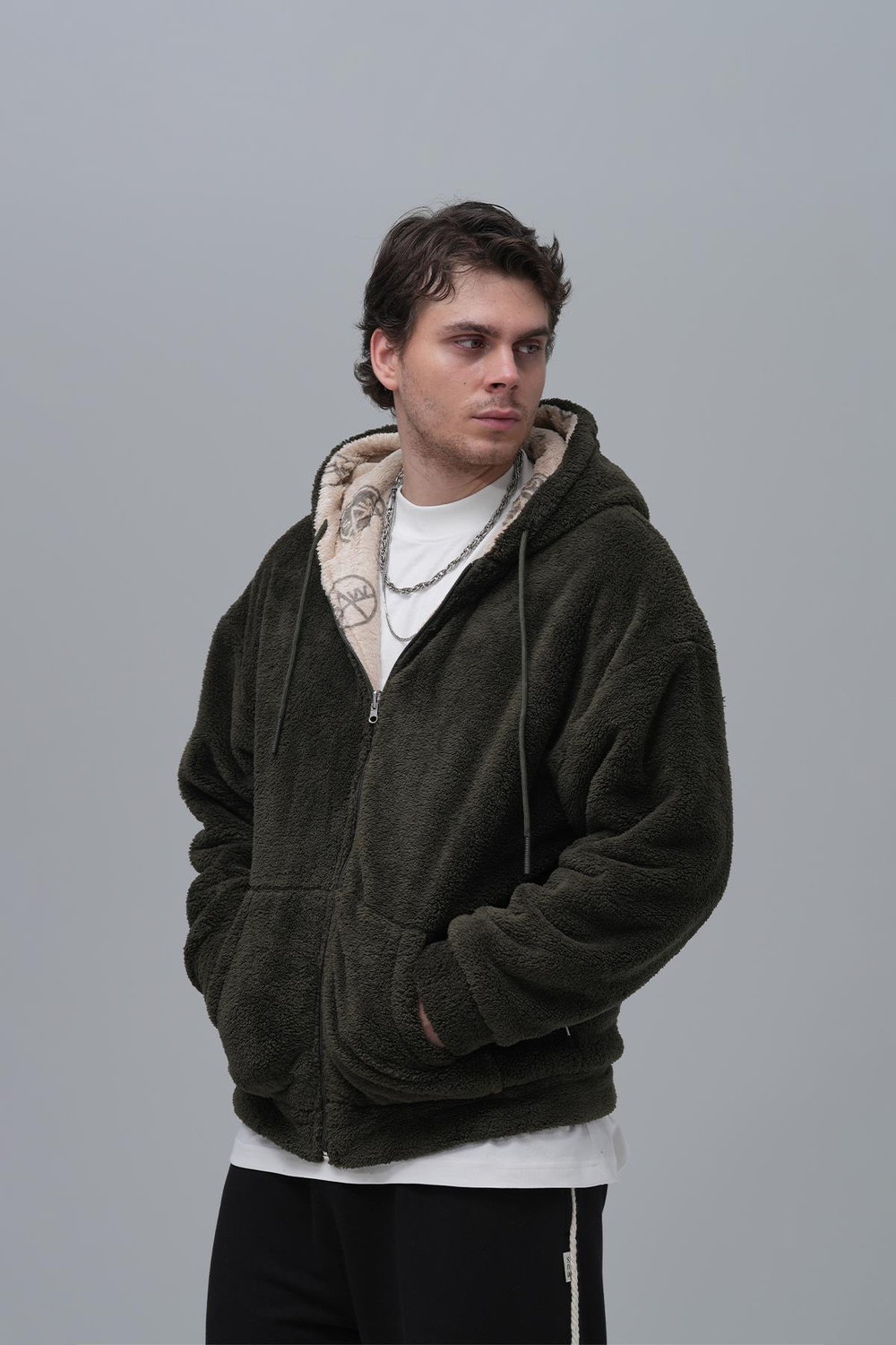 Timeless Legend Oversize Sweatshirt Erkek Haki
