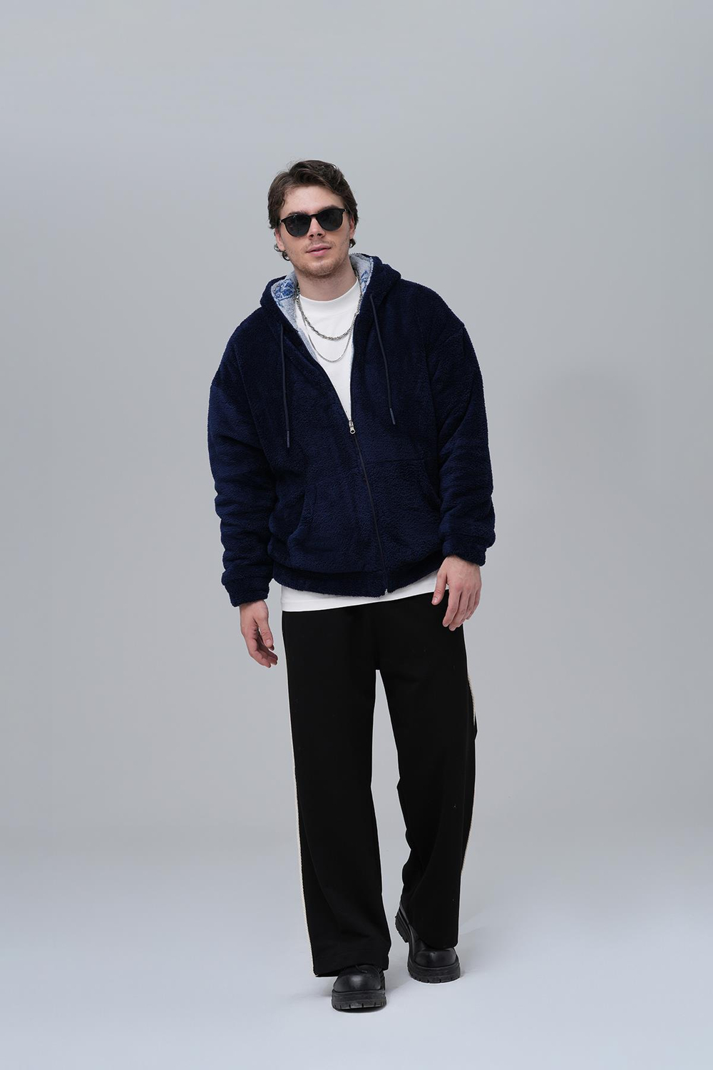 Timeless Legend Oversize Sweatshirt Erkek Lacivert