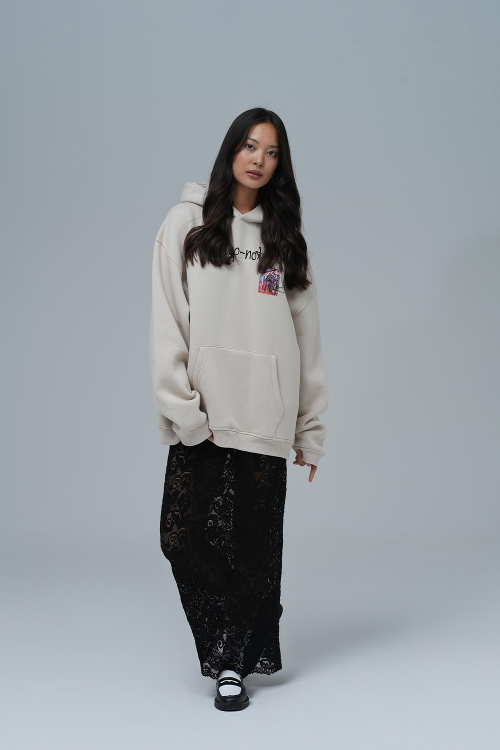 Top-Notch Oversize Sweatshirt Kadın Stone