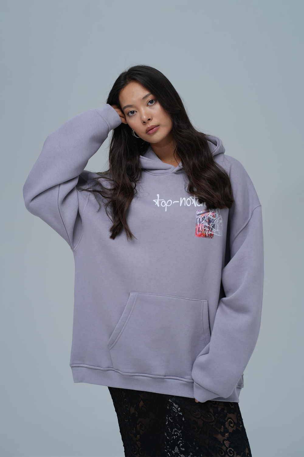 Top-Notch Oversized Sweatshirt Gray