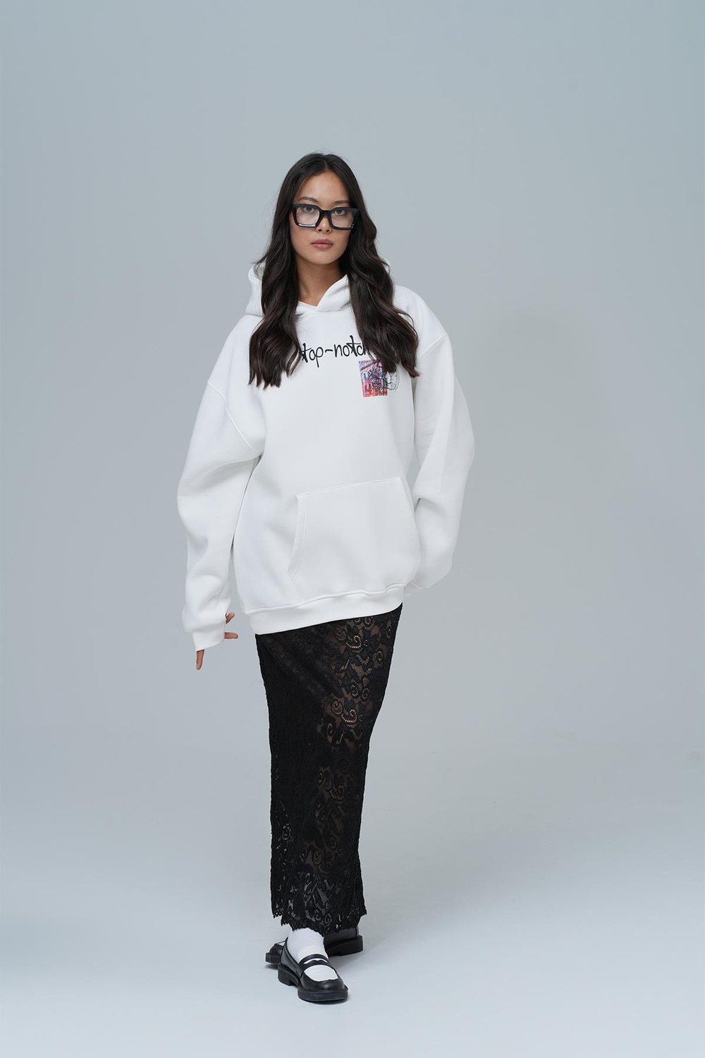 Top-Notch Oversized Sweatshirt Off White