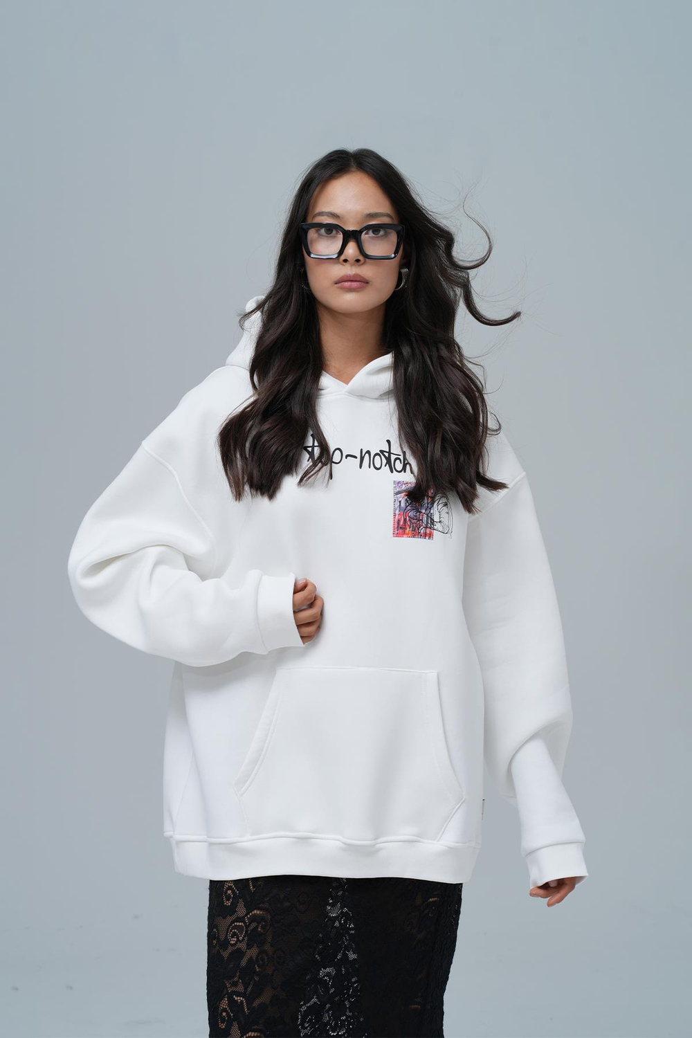 Top-Notch Oversized Sweatshirt Off White