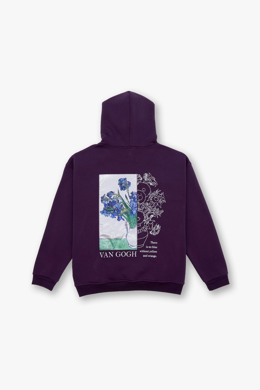 Van Gogh Irises Oversized Sweatshirt Purple