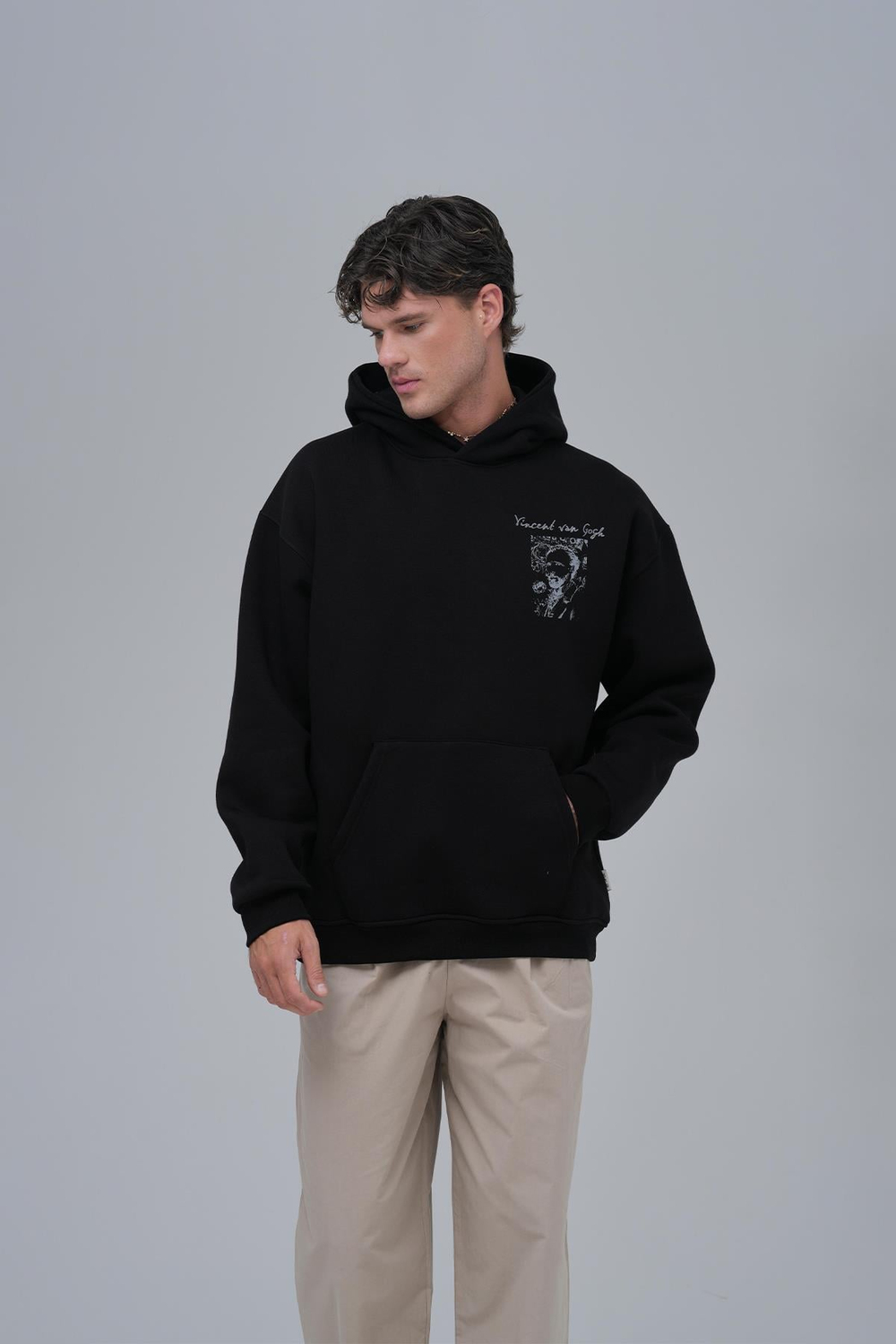 Van Gogh Threads Oversized Sweatshirt Black
