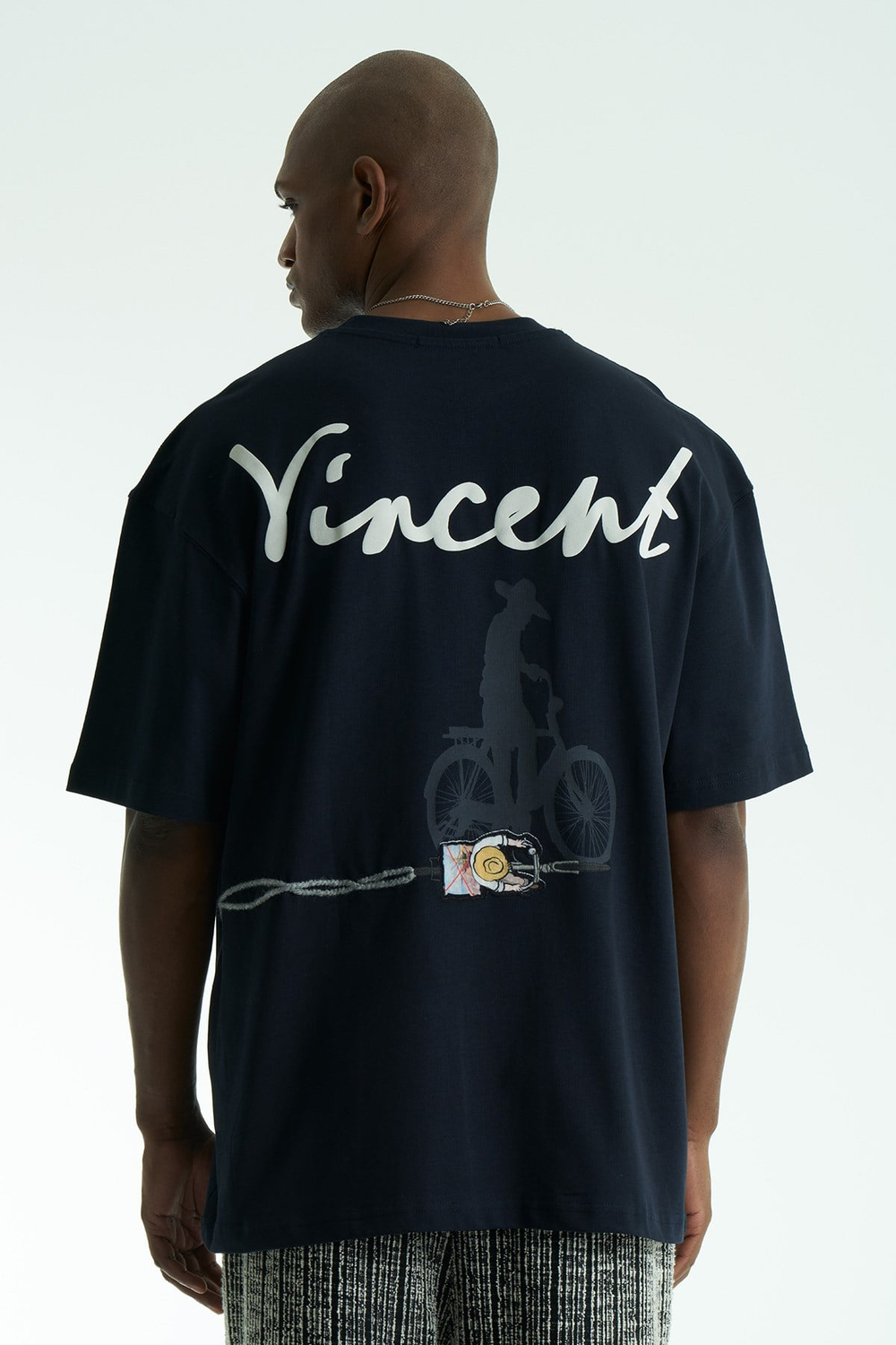 Vincent Ride Oversize Erkek Tişört Lacivert