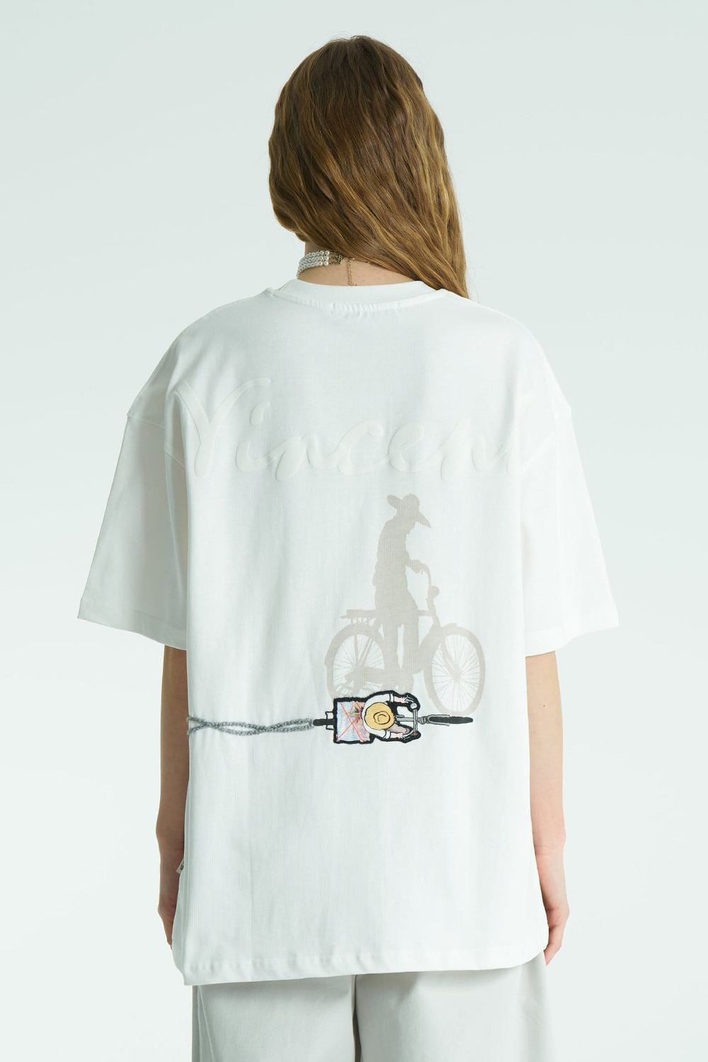 Vincent Ride Oversize Kadın Tişört Ekru