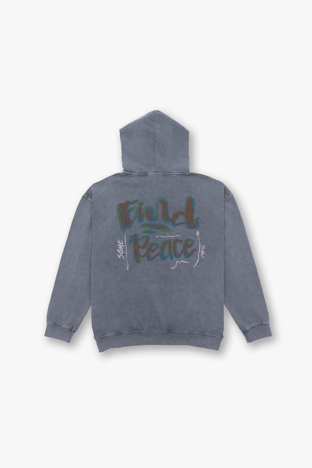 Washed Peace Oversized Sweatshirt Charcoal