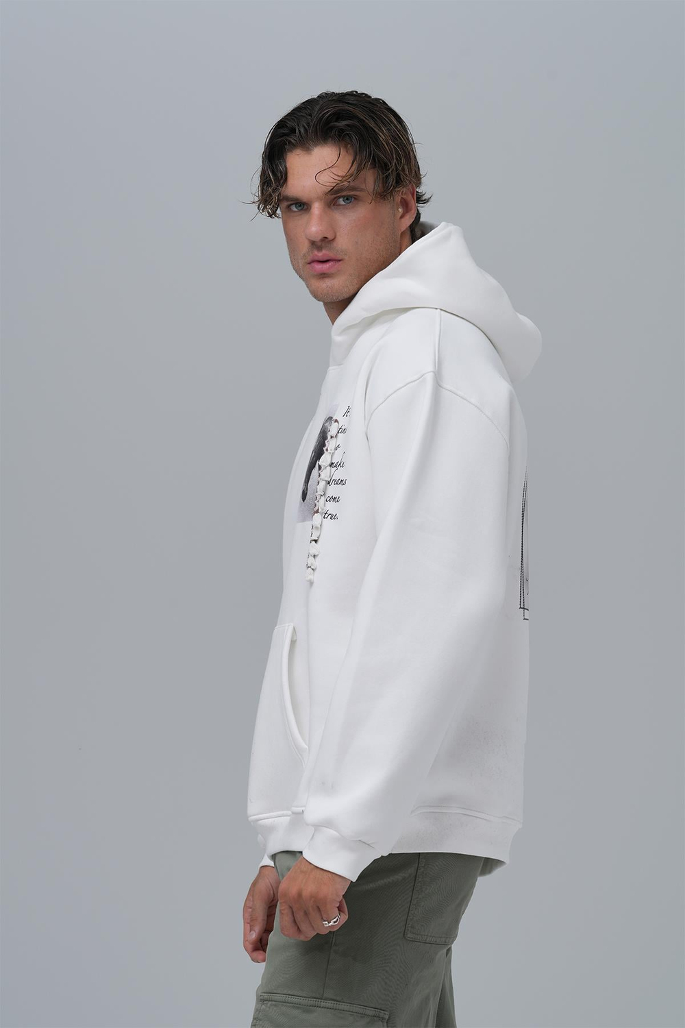 Wild Spirit Oversize Sweatshirt Erkek Ekru