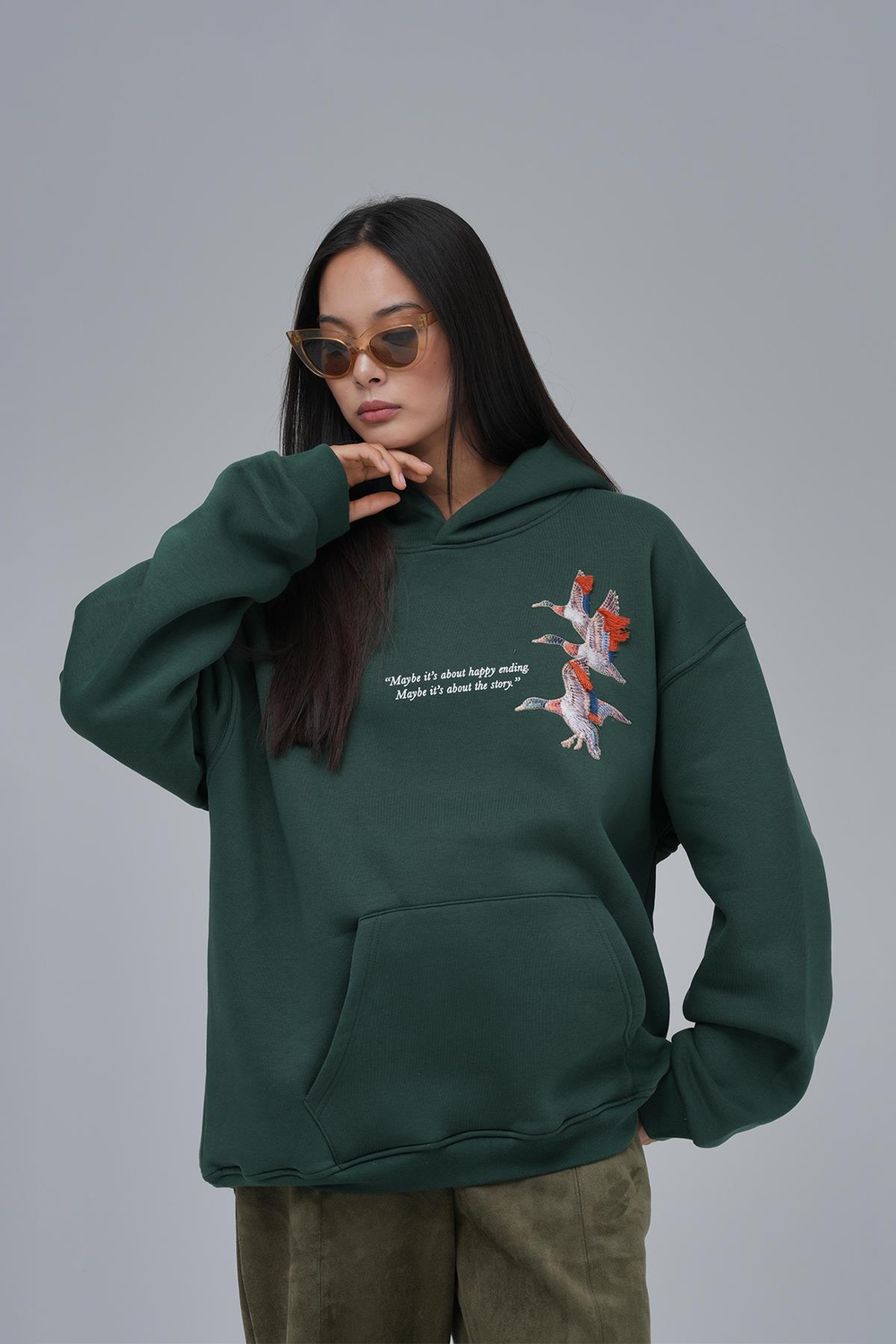 Wings Oversized Sweatshirt Green