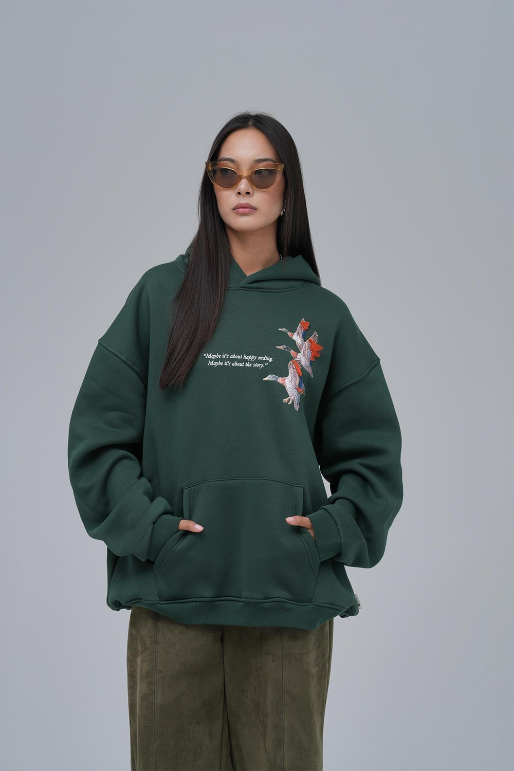 Wings Oversized Sweatshirt Green