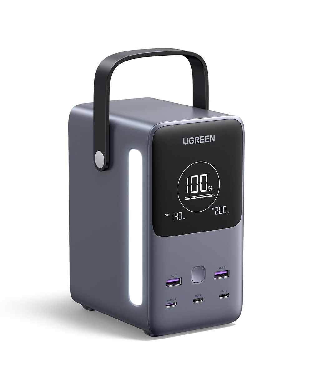 UGREEN 48.000 mAh 300W 5 Portlu Şarj İstasyonu 3xUSB-C, 2xUSB-A, Uzay Grisi, 25286
