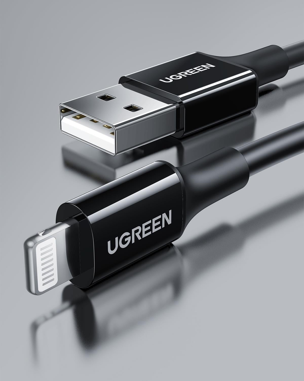 UGREEN Lightning to USB-A MFi Sertifikalı İphone Hızlı Şarj Kablosu, 2 Metre, Siyah, 80823