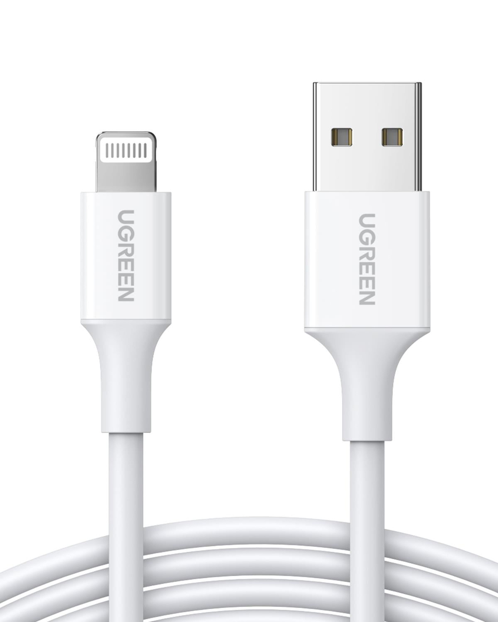 UGREEN Lightning to USB-A MFi Sertifikalı İphone Hızlı Şarj Kablosu, 2 Metre, Beyaz, 20730