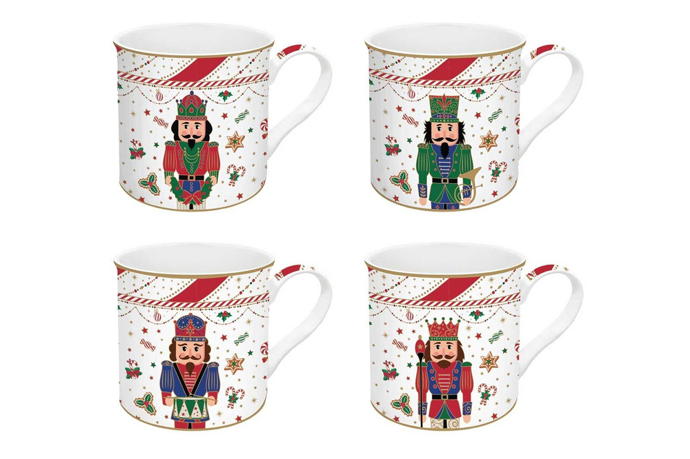 0179 CHTR 4lü Fine China Porselen Kulplu BardakSeti 300 ml