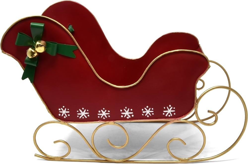 1244 CHME Porselen Noel Kızağı 14,5 x 8 cm